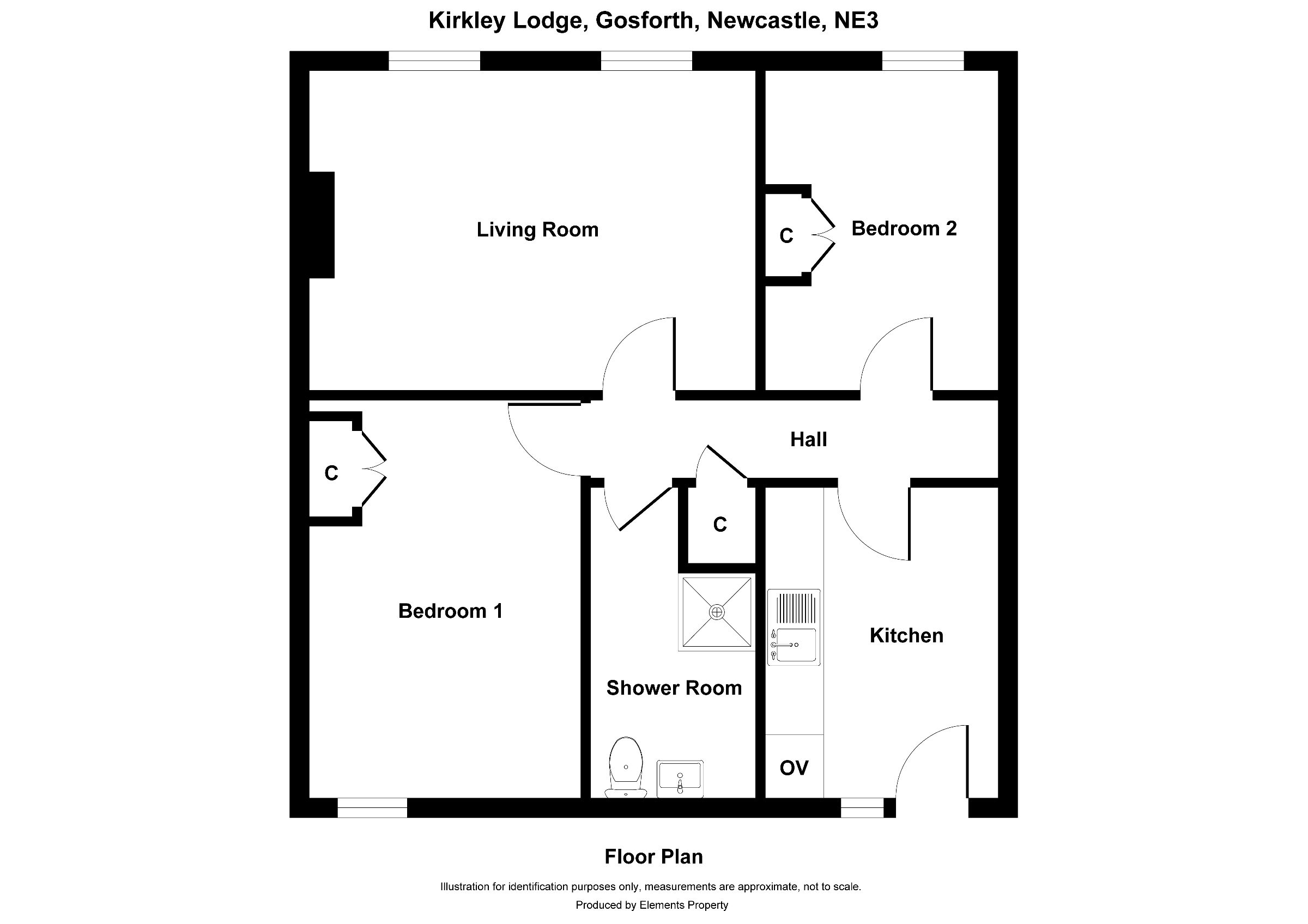 2 bed flat to rent in Park Avenue, Gosforth, Newcastle upon Tyne - Property floorplan