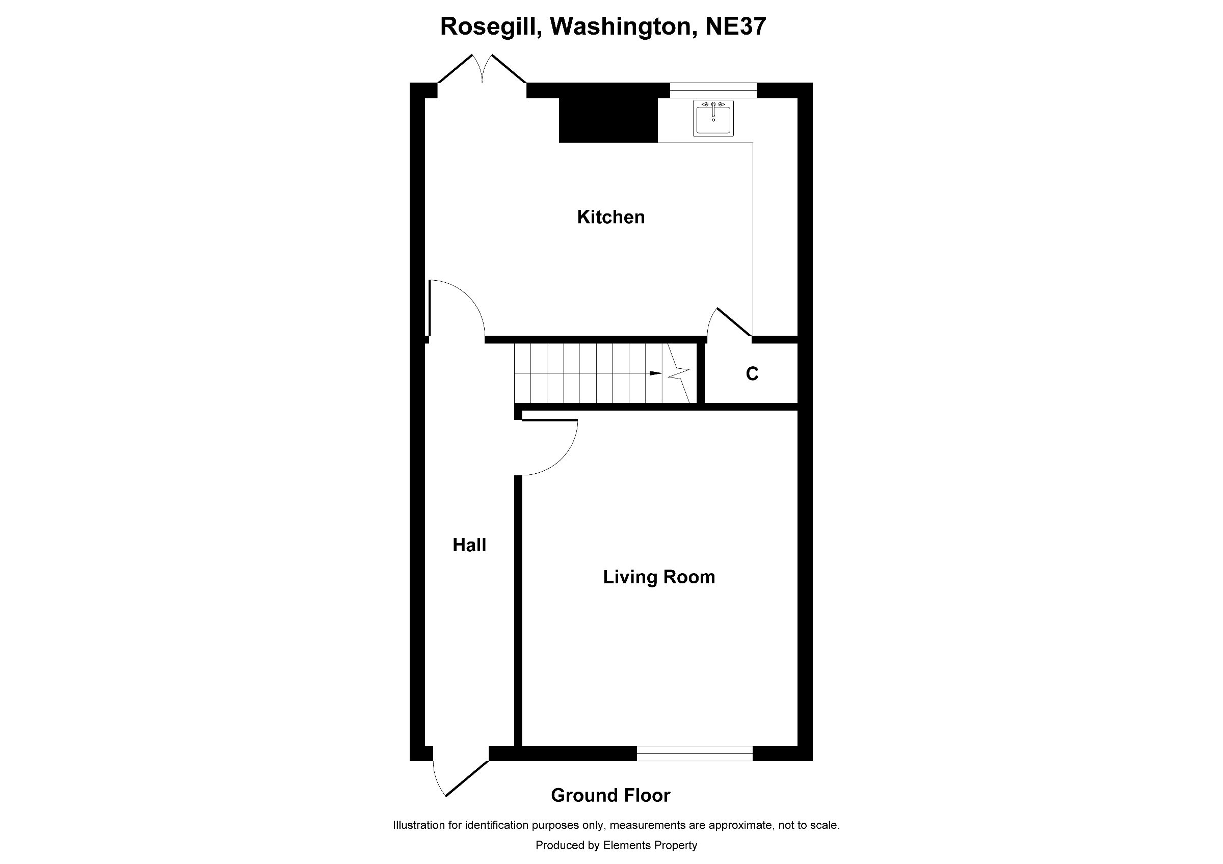 3 bed terraced house to rent in Rosegill, Washington - Property floorplan