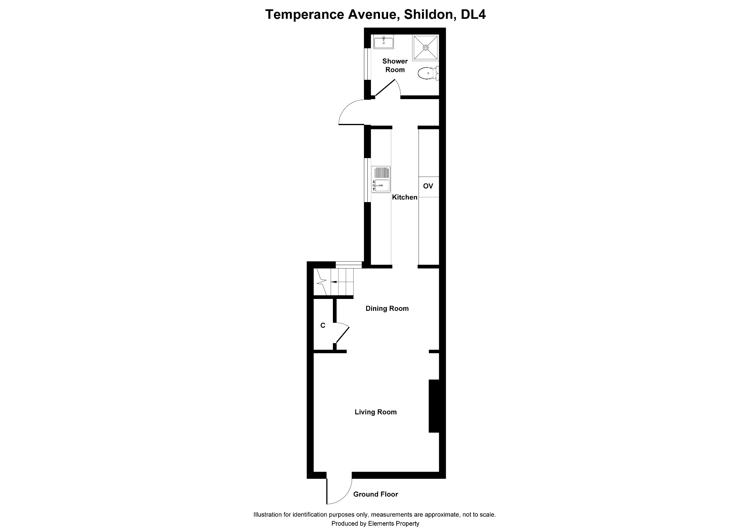 2 bed terraced house to rent in Temperance Avenue, Shildon - Property floorplan
