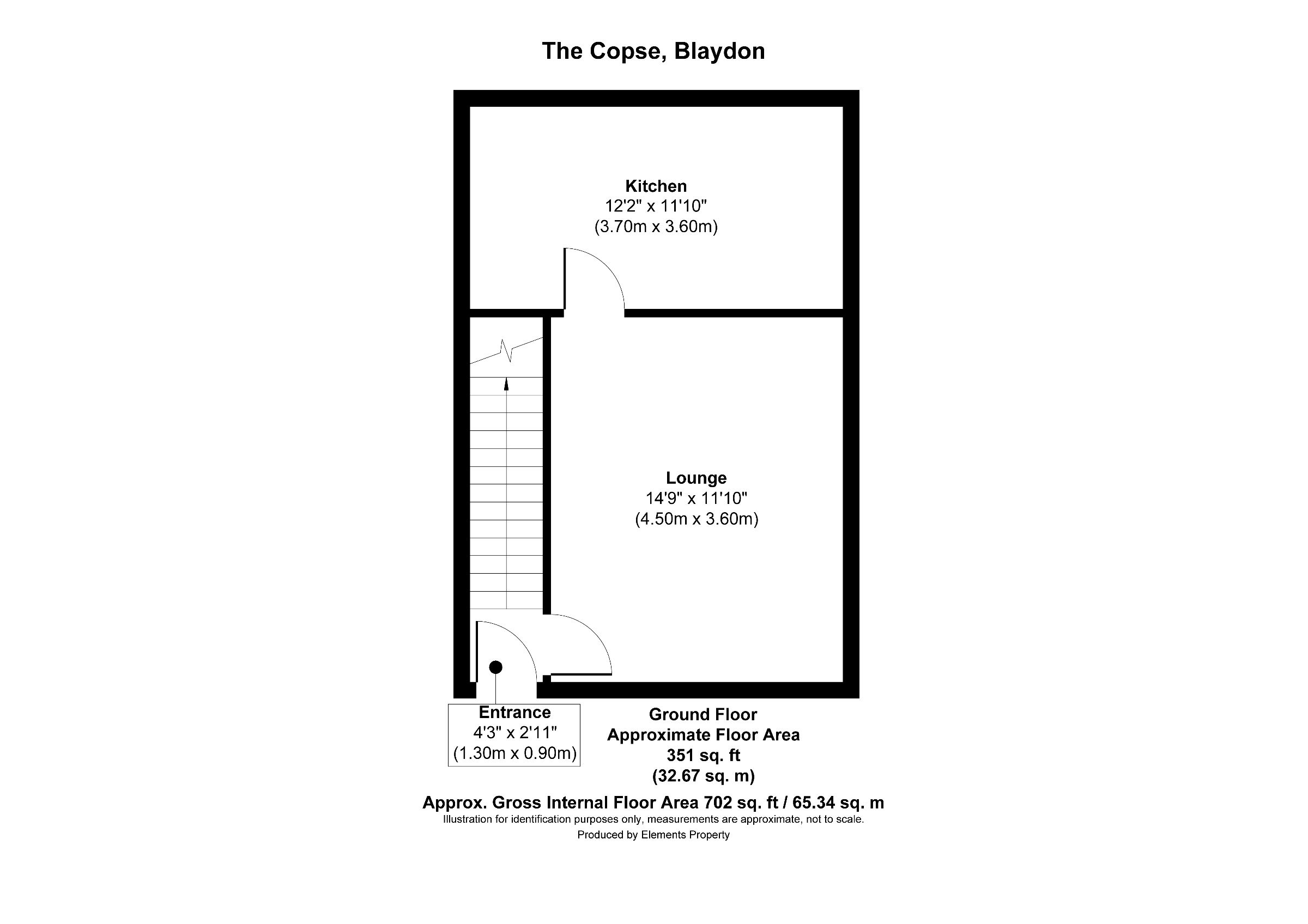 2 bed semi-detached house to rent in The Copse, Blaydon-on-Tyne - Property floorplan
