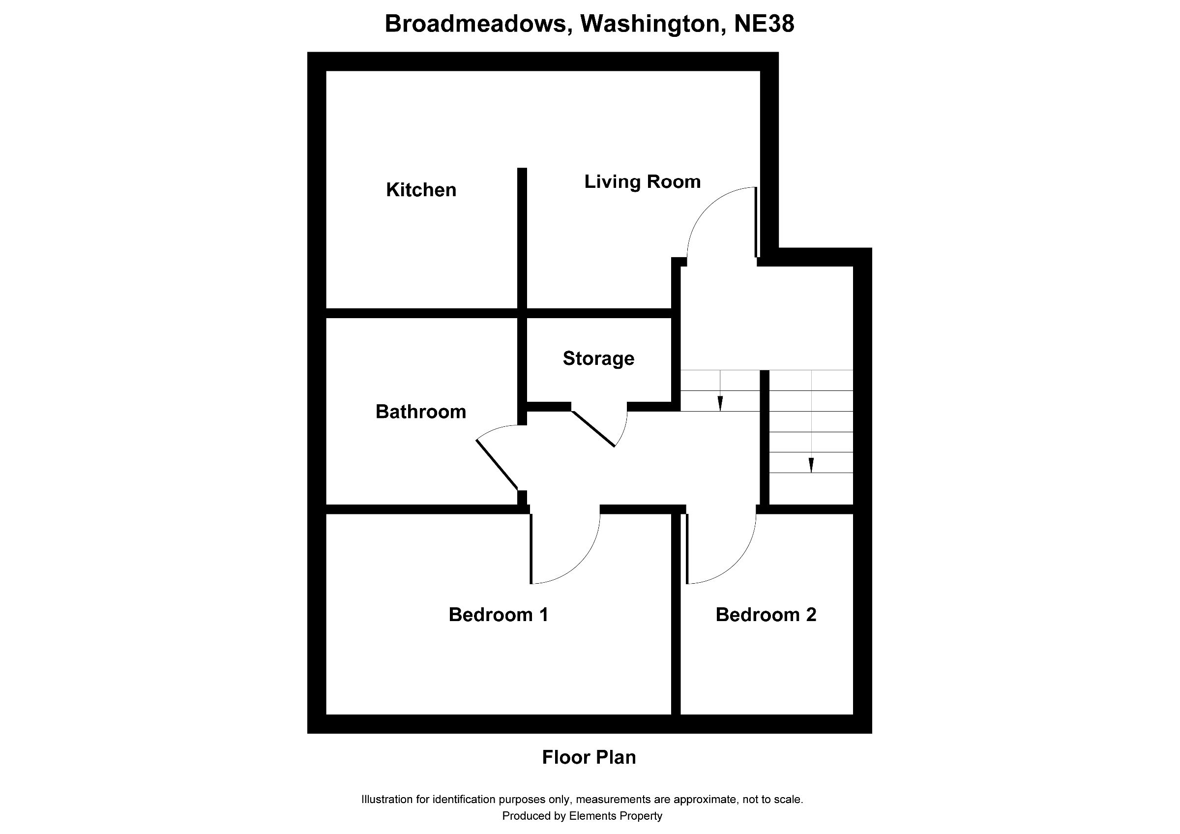 2 bed flat to rent in Broadmeadows, Washington - Property floorplan