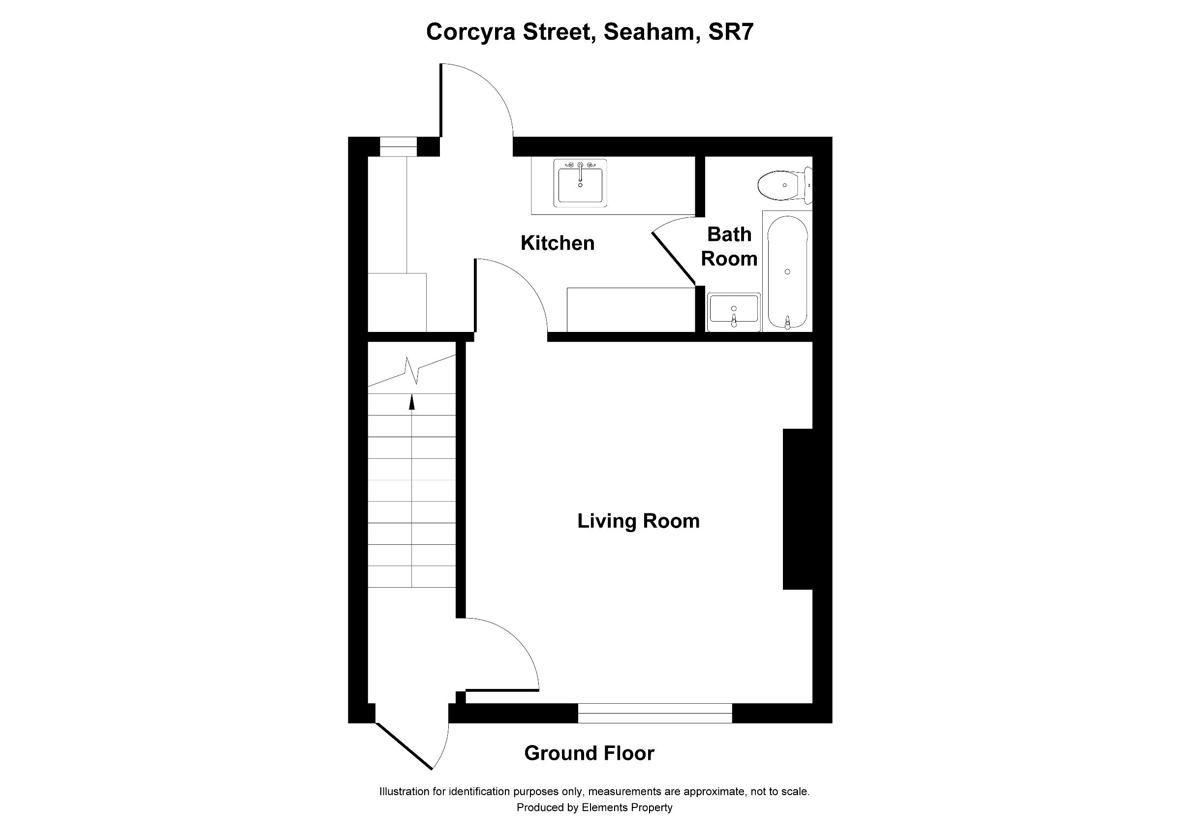 3 bed terraced house to rent in Corcyra Street, Seaham - Property floorplan