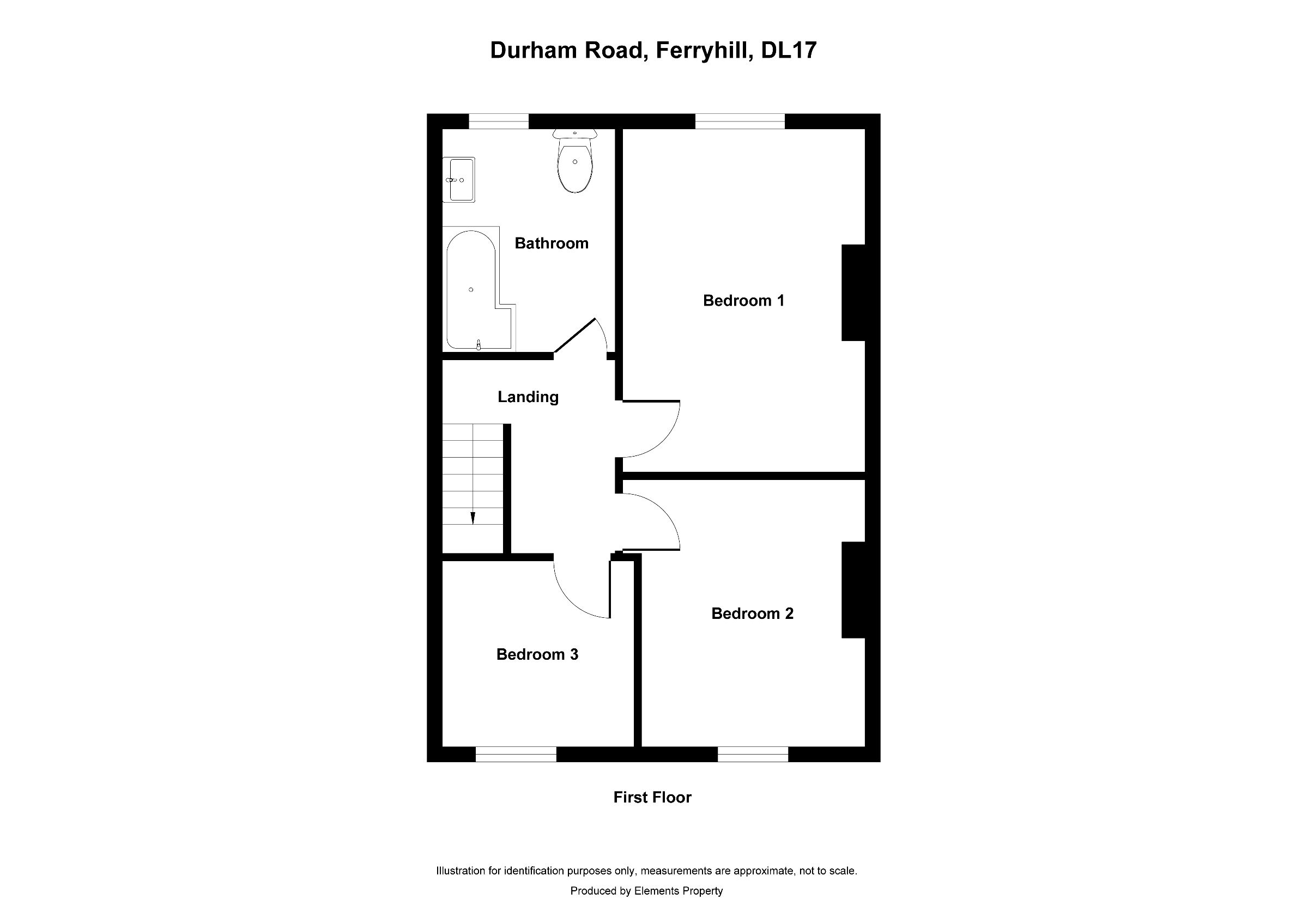 3 bed terraced house to rent in Chilton, Ferryhill - Property floorplan