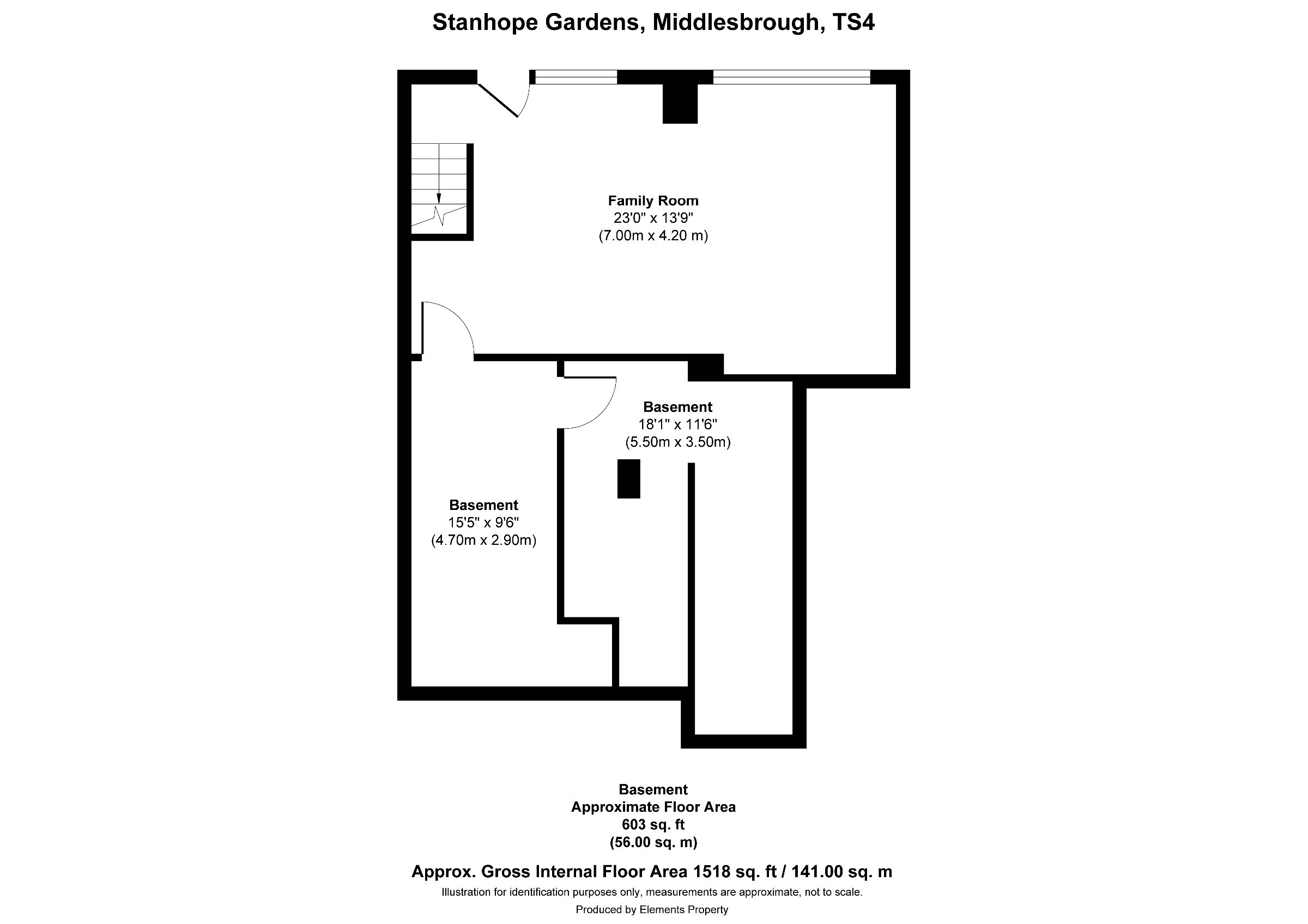 4 bed semi-detached bungalow to rent in Stanhope Gardens, Middlesbrough - Property floorplan