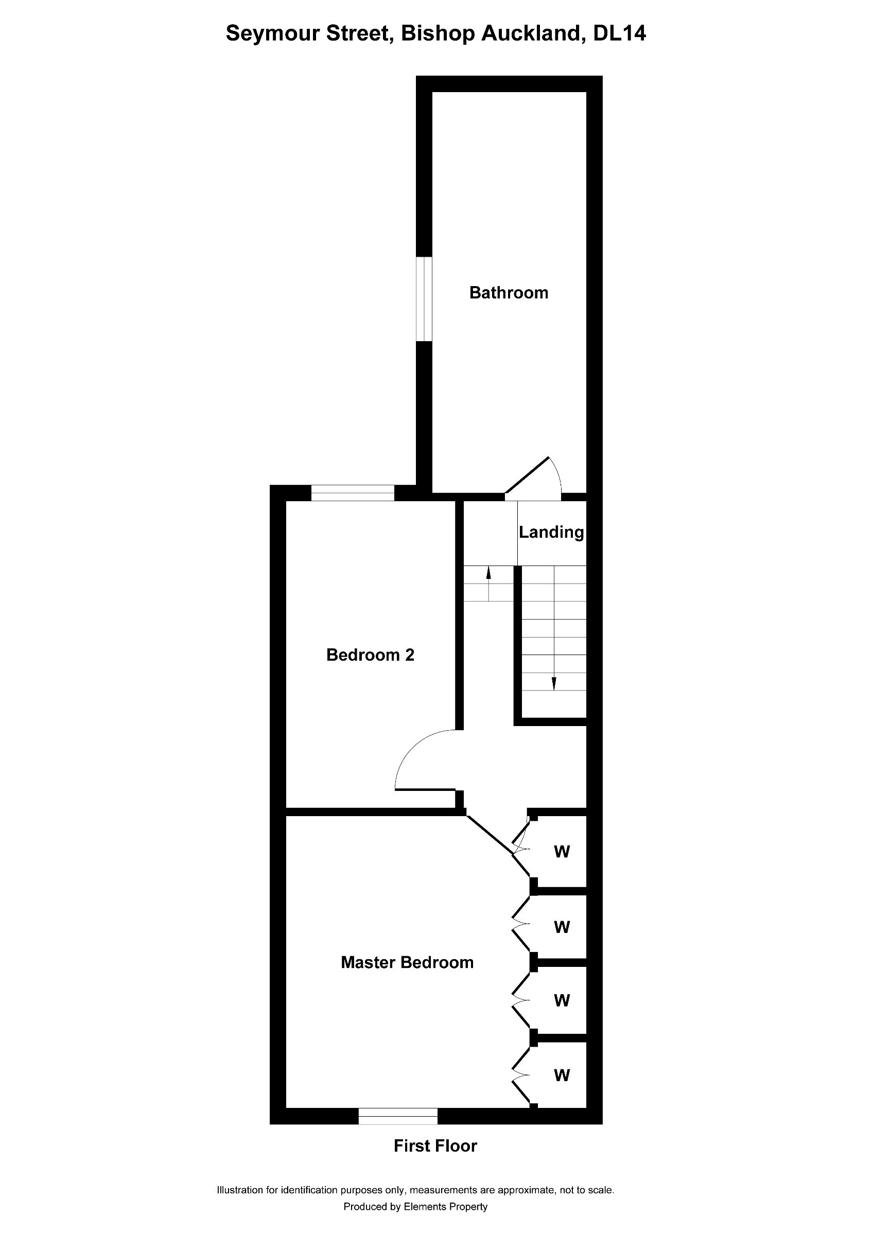 2 bed terraced house to rent in Seymour Street, Bishop Auckland - Property floorplan