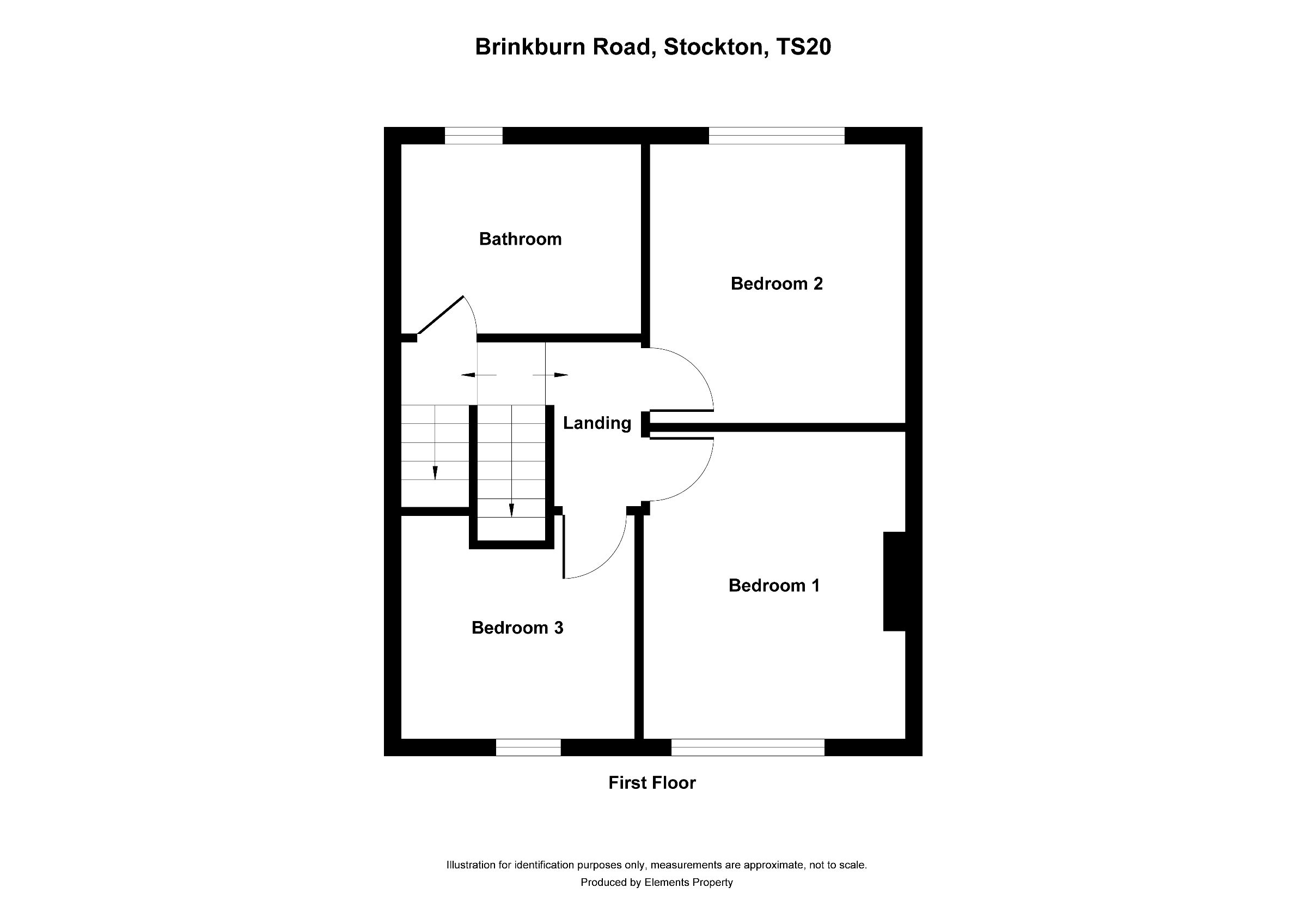 3 bed terraced house to rent in Brinkburn Road, Stockton-on-Tees - Property floorplan