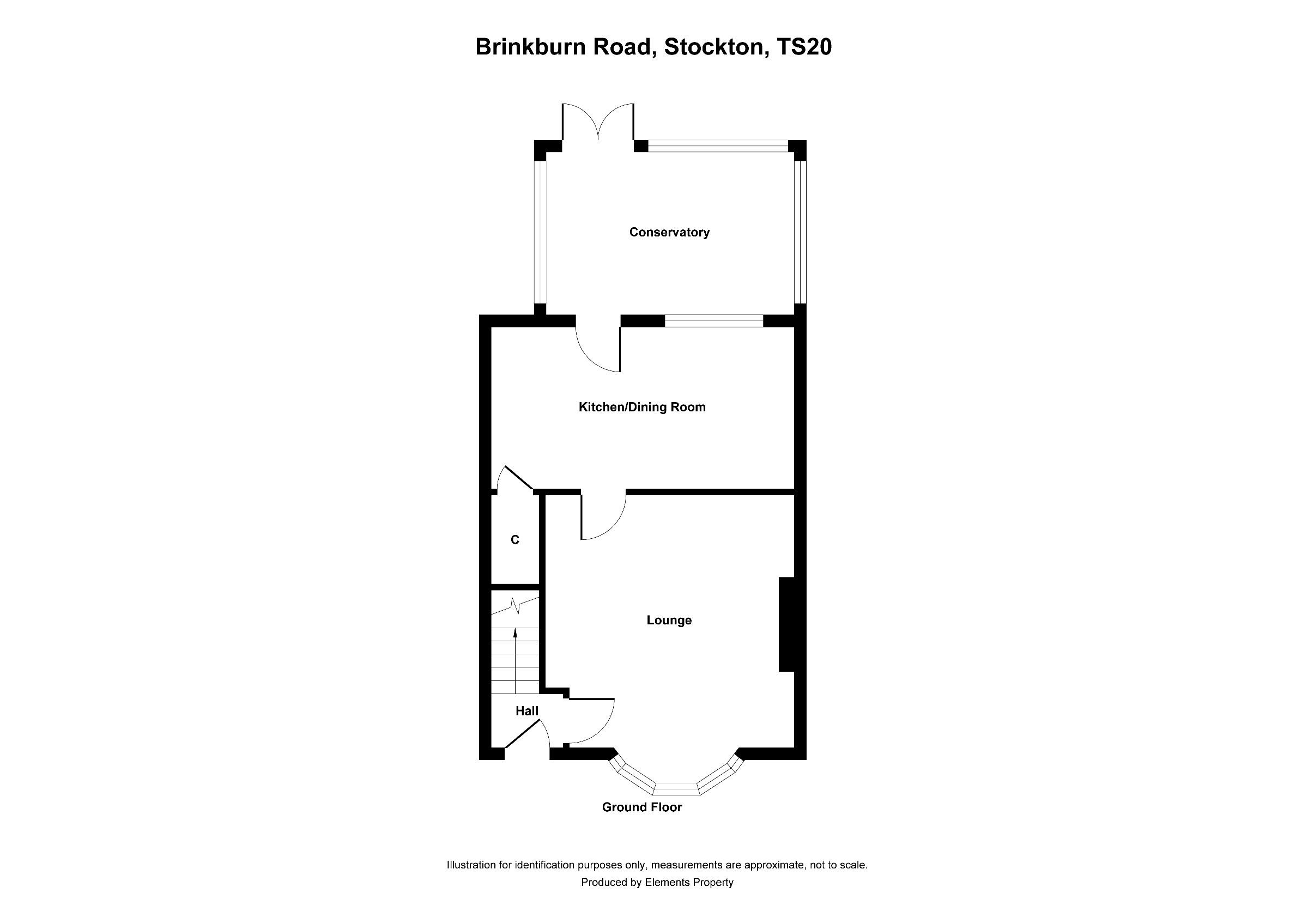 3 bed terraced house to rent in Brinkburn Road, Stockton-on-Tees - Property floorplan