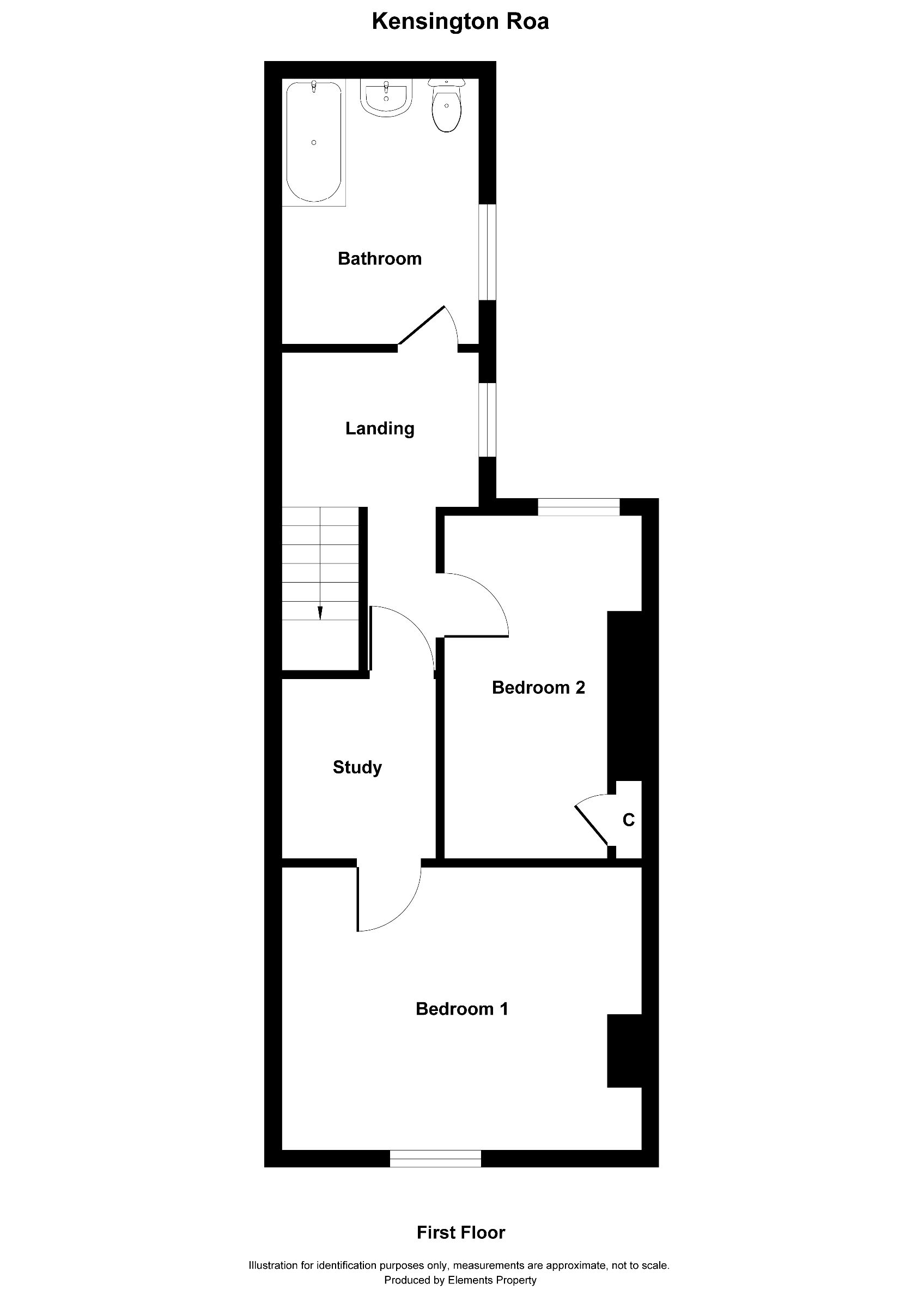 2 bed terraced house to rent in Kensington Road, Stockton-on-Tees - Property floorplan