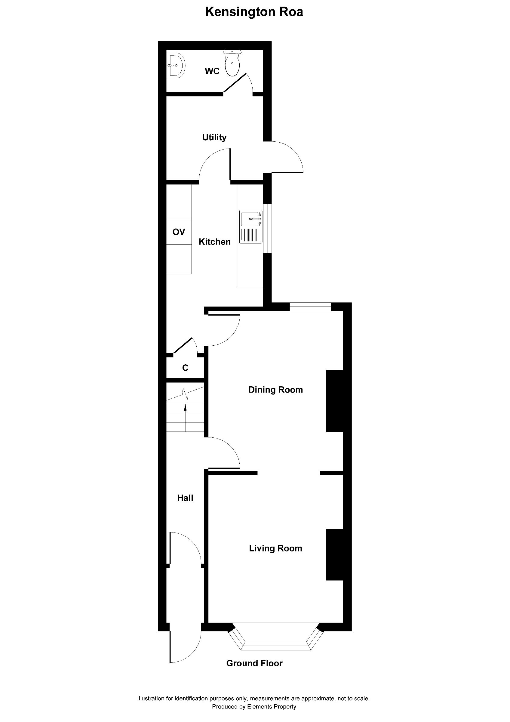 2 bed terraced house to rent in Kensington Road, Stockton-on-Tees - Property floorplan