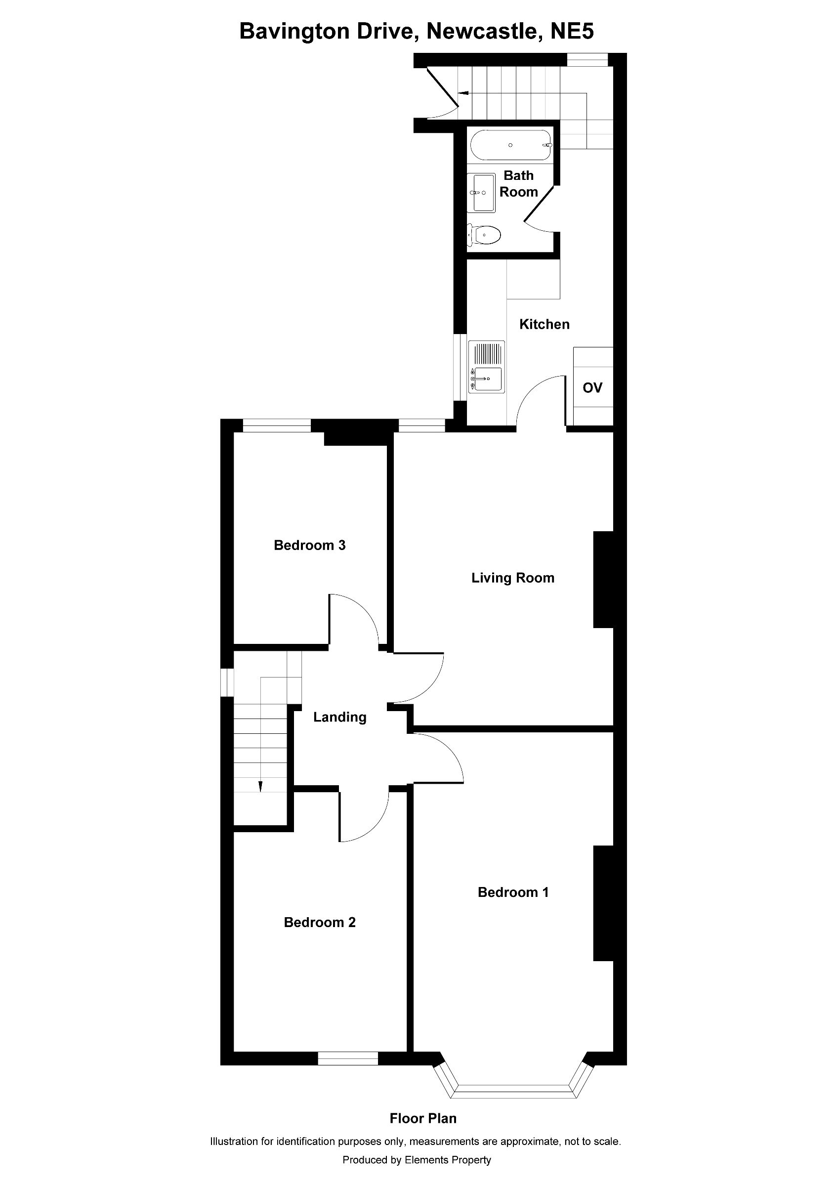 3 bed flat to rent in Bavington Drive, Newcastle upon Tyne - Property floorplan
