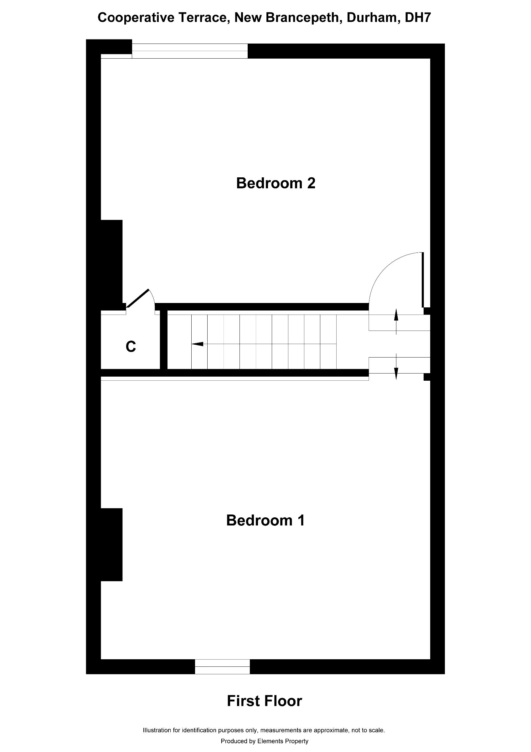 2 bed terraced house to rent in Cooperative Terrace, Durham - Property floorplan