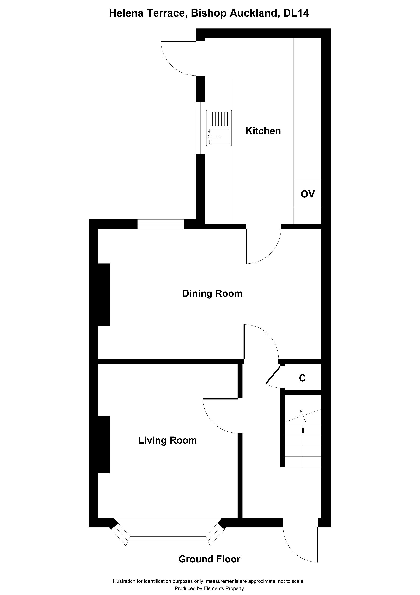 2 bed terraced house to rent in Helena Terrace, Bishop Auckland - Property floorplan