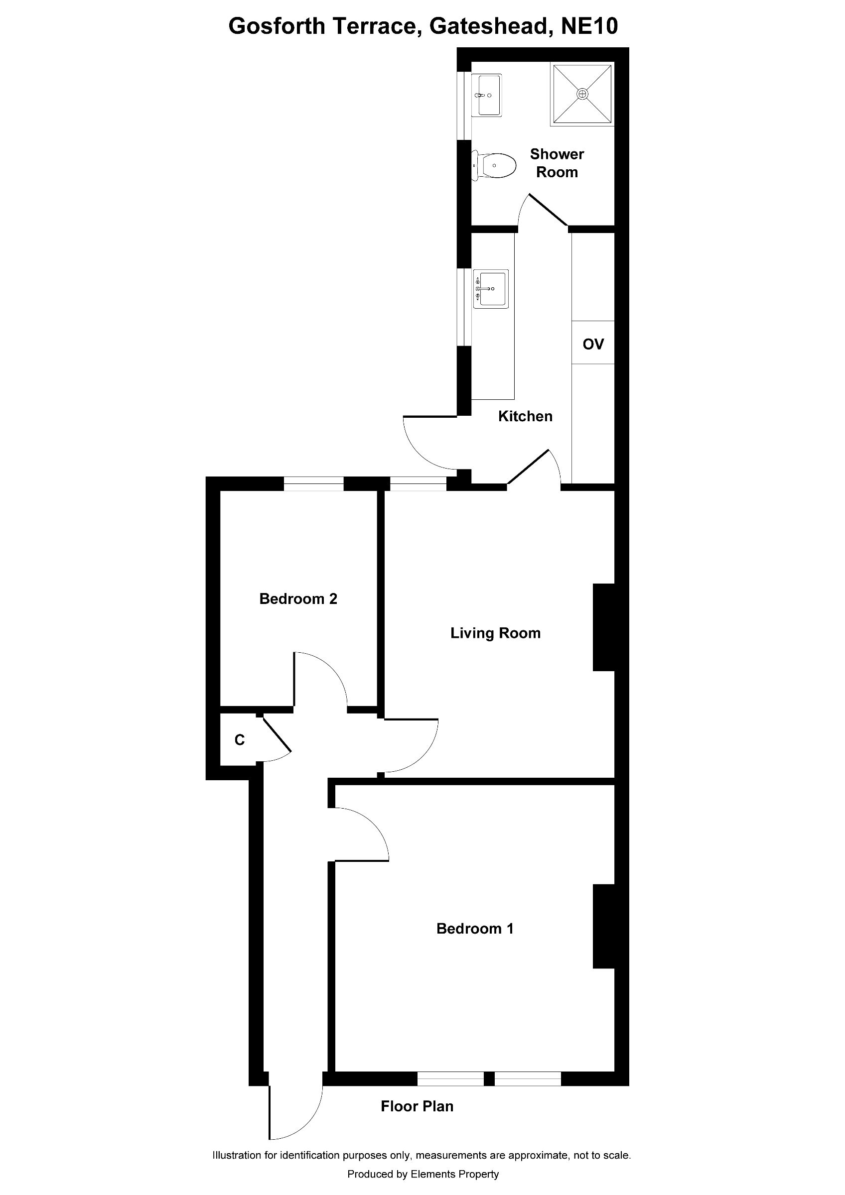 2 bed flat to rent in Gosforth Terrace, Gateshead - Property floorplan