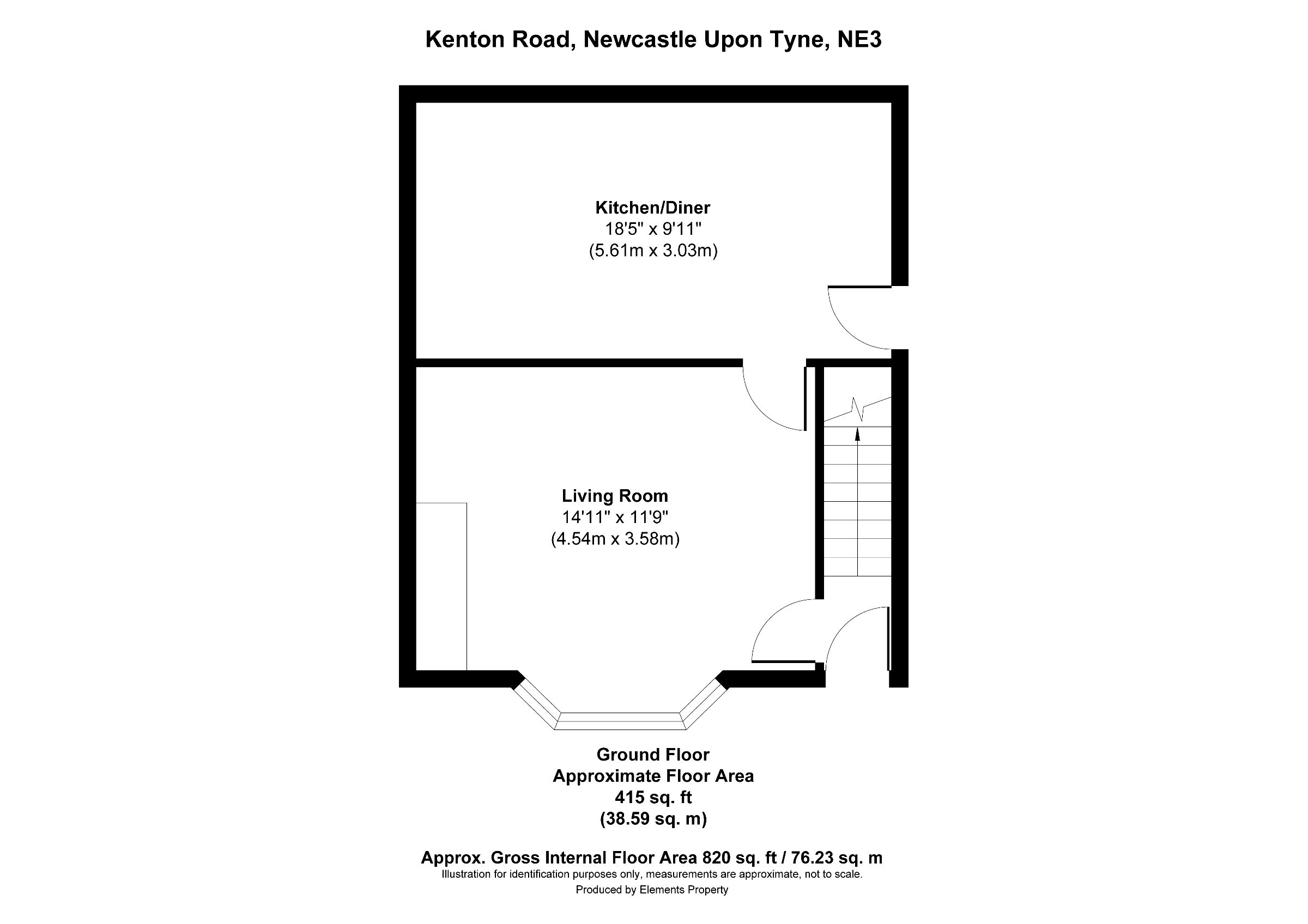 3 bed semi-detached house for sale in Kenton Road, Newcastle upon Tyne - Property floorplan