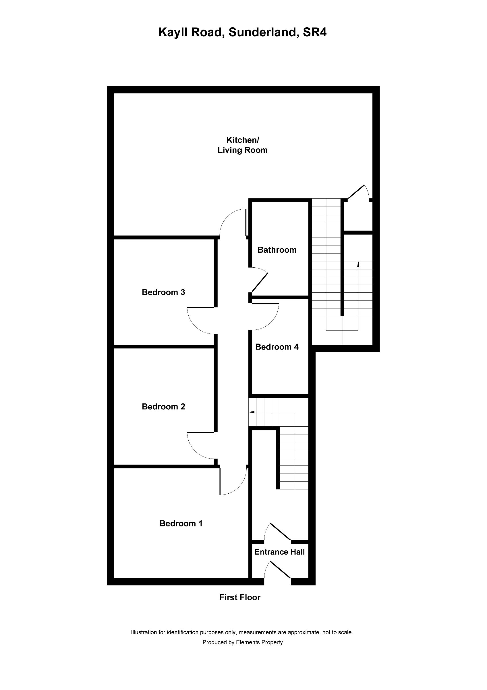 4 bed maisonette for sale in Kayll Road, Sunderland - Property floorplan