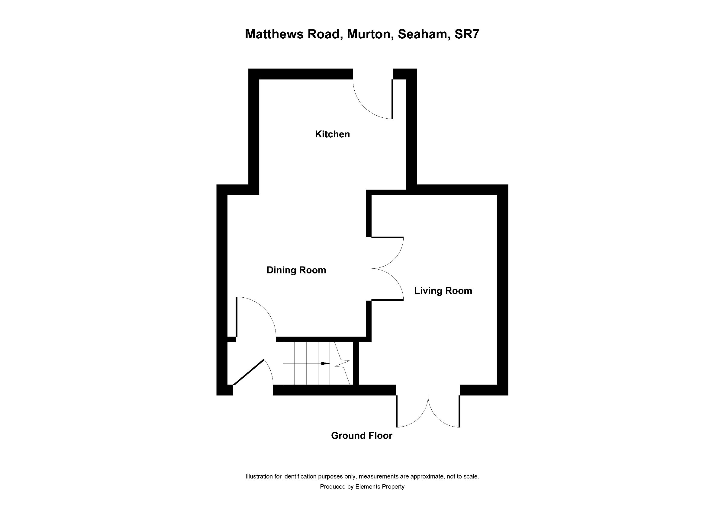 2 bed terraced house for sale in Matthews Road, Seaham - Property floorplan