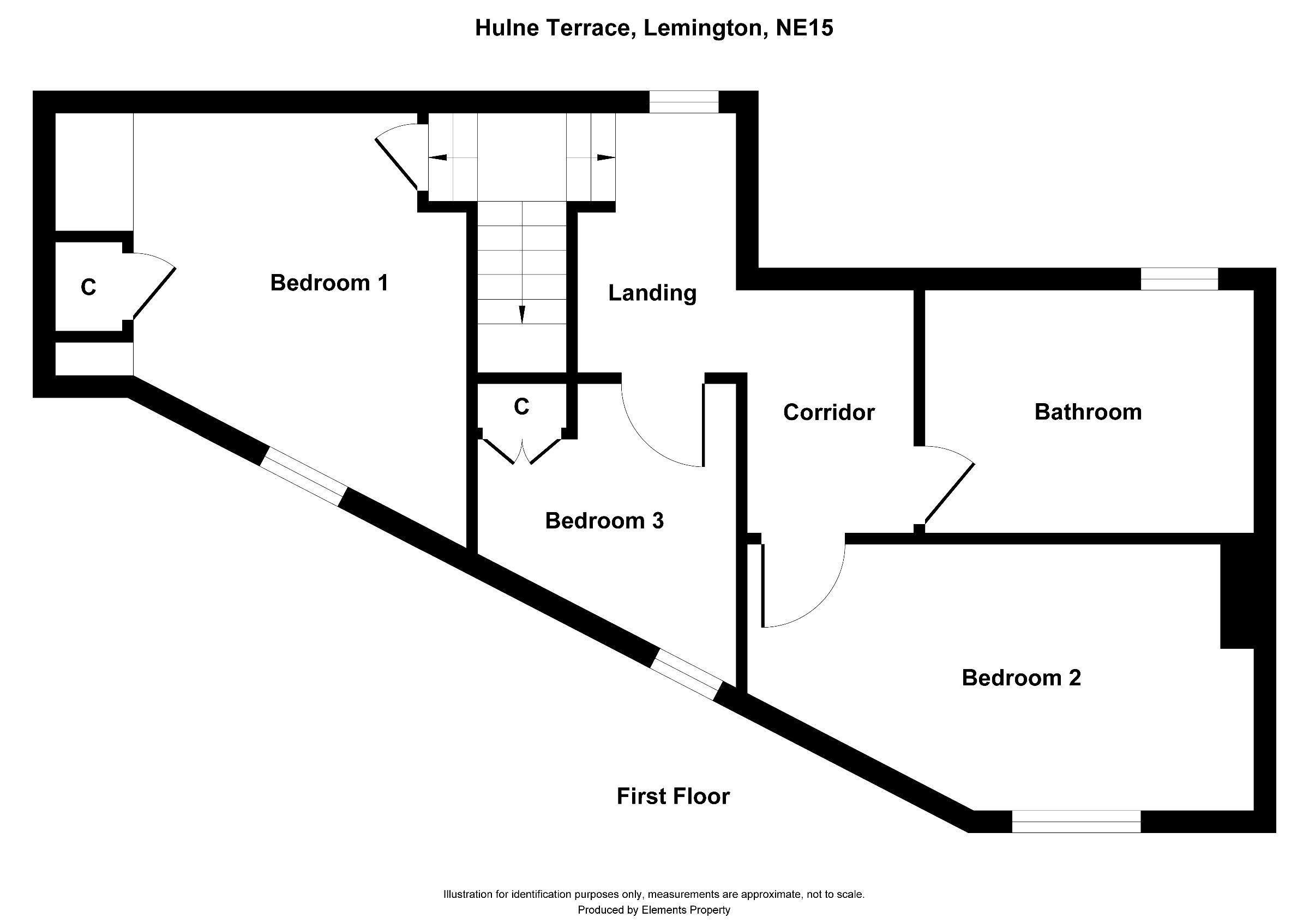 3 bed terraced house for sale in Hulne Terrace, Newcastle upon Tyne - Property floorplan