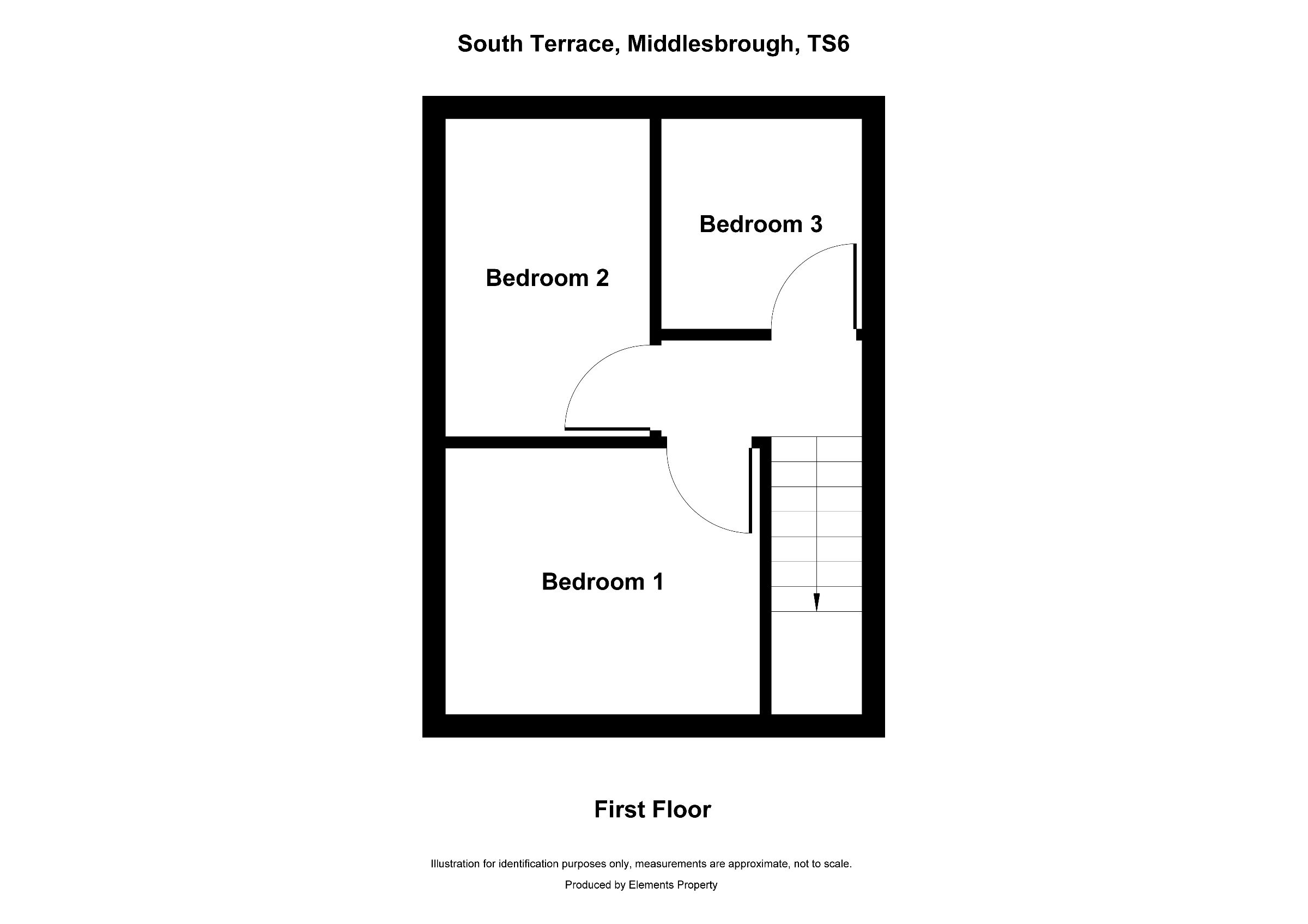 3 bed terraced house for sale in South Terrace, Middlesbrough - Property floorplan