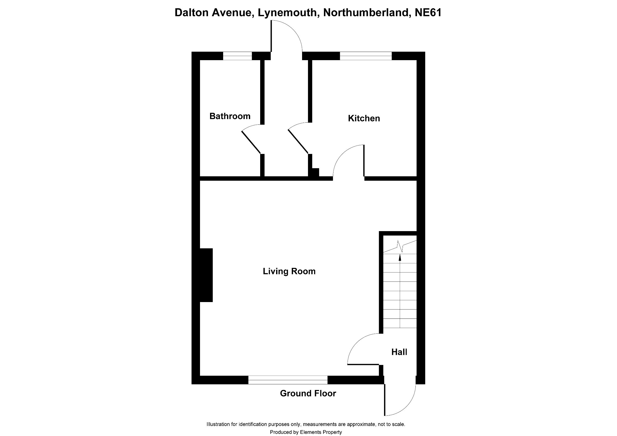 2 bed terraced house for sale in Dalton Avenue, Morpeth - Property floorplan