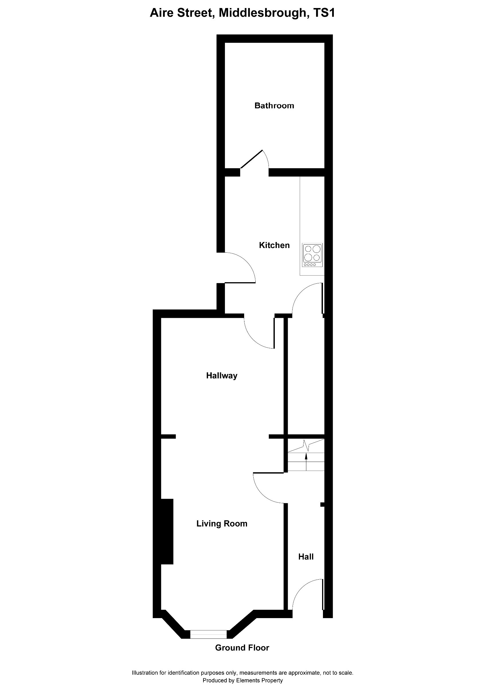 3 bed terraced house for sale in Aire Street, Middlesbrough - Property floorplan