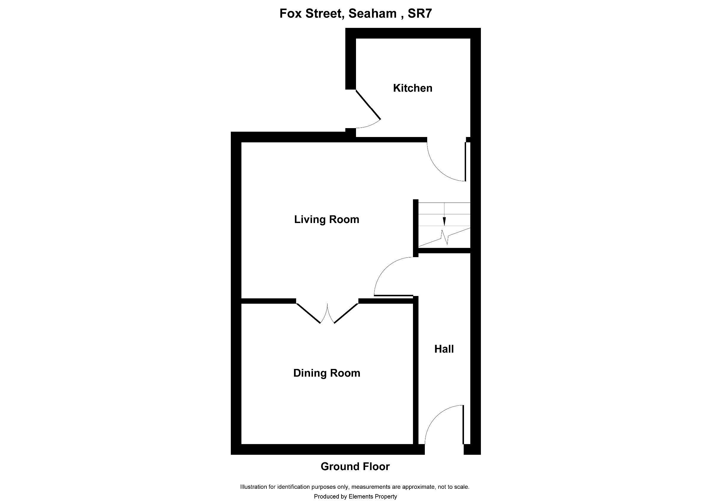 2 bed terraced house for sale in Fox Street, Seaham - Property floorplan