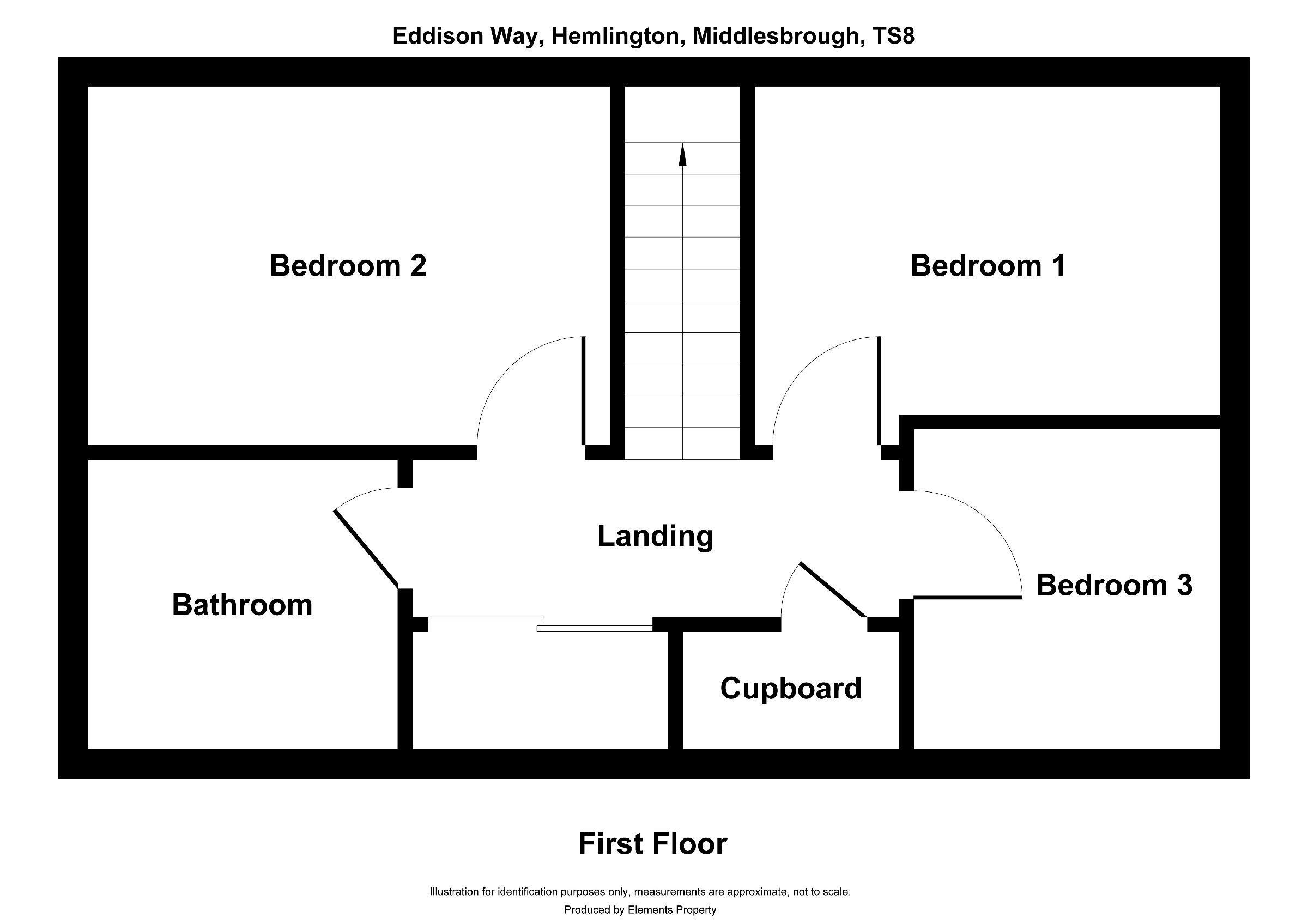 3 bed terraced house for sale in Eddison Way, Middlesbrough - Property floorplan