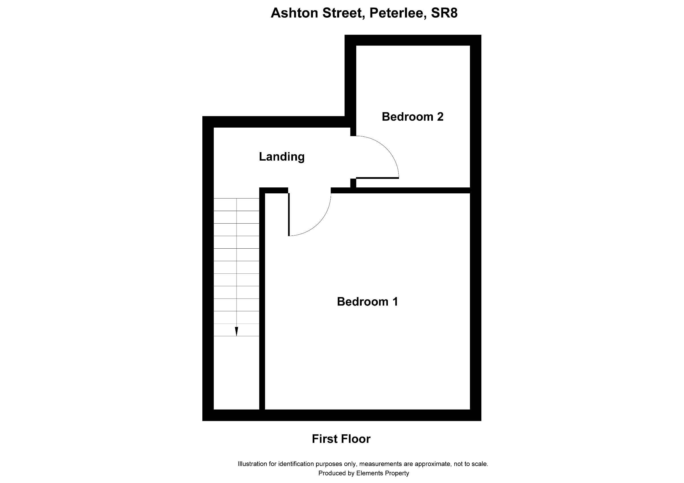2 bed terraced house for sale in Ashton Street, Peterlee - Property floorplan