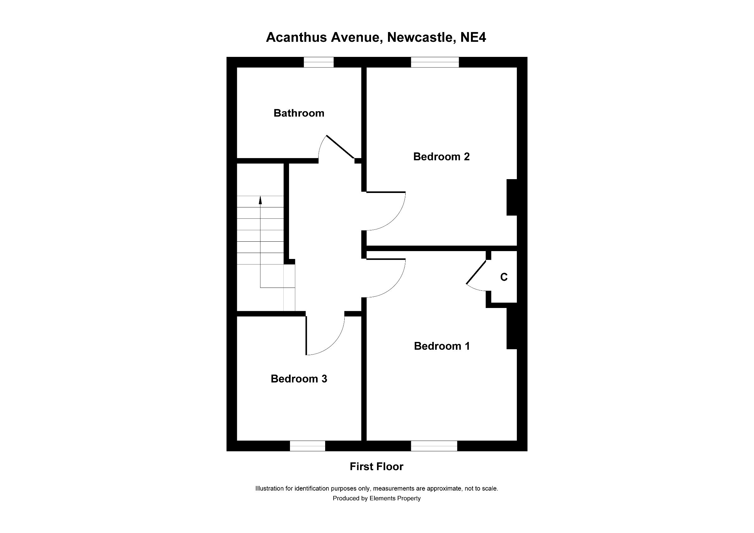 3 bed terraced house for sale in Acanthus Avenue, Newcastle upon Tyne - Property floorplan