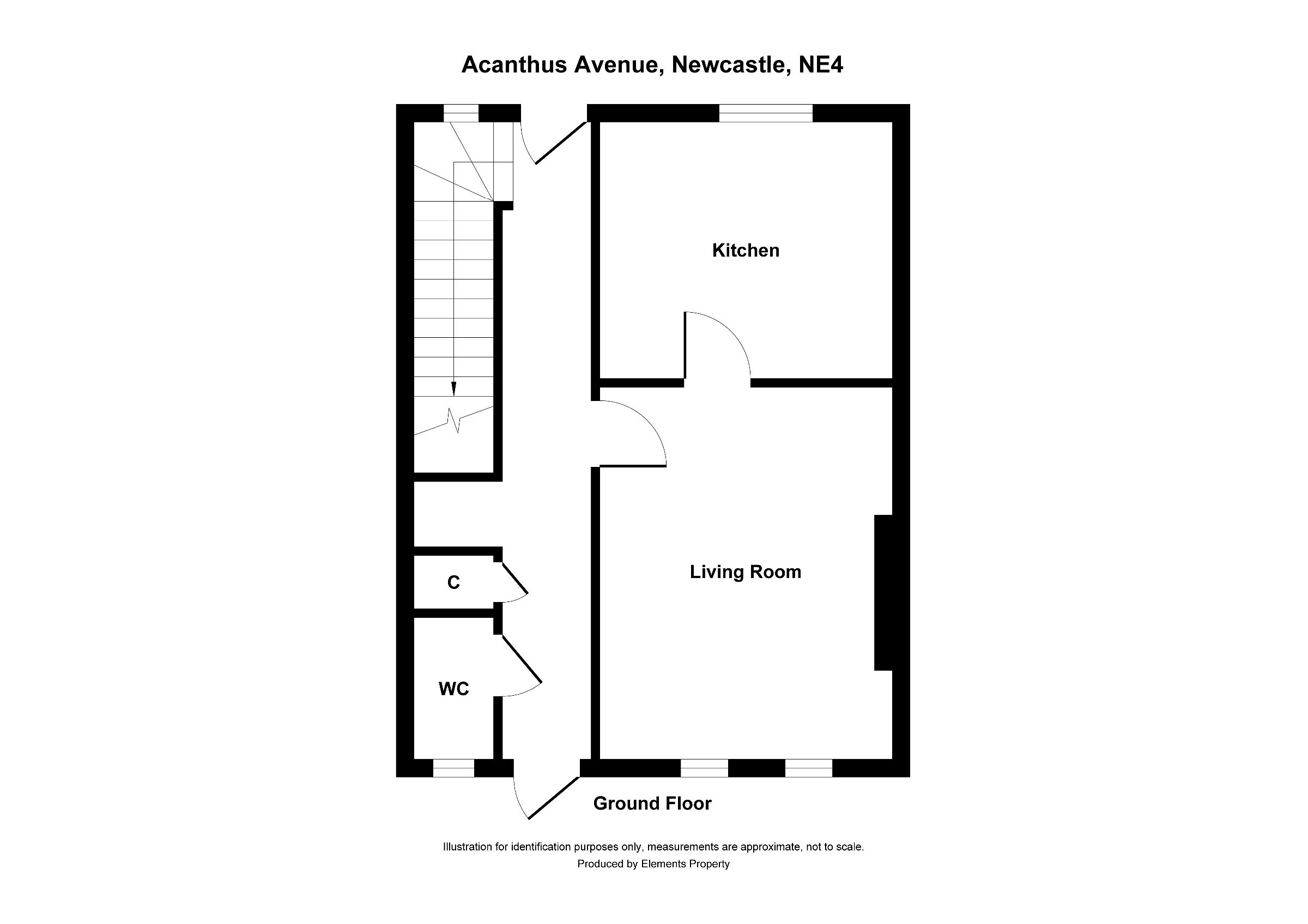 3 bed terraced house for sale in Acanthus Avenue, Newcastle upon Tyne - Property floorplan