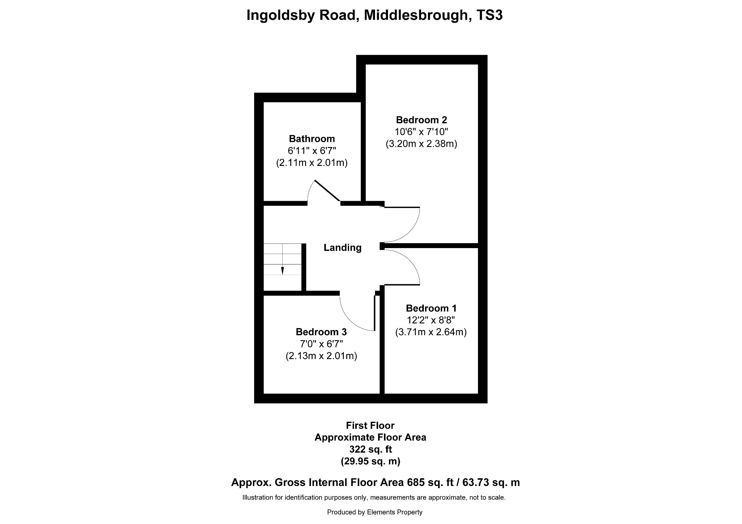 3 bed semi-detached house for sale in Ingoldsby Road, Middlesbrough - Property floorplan