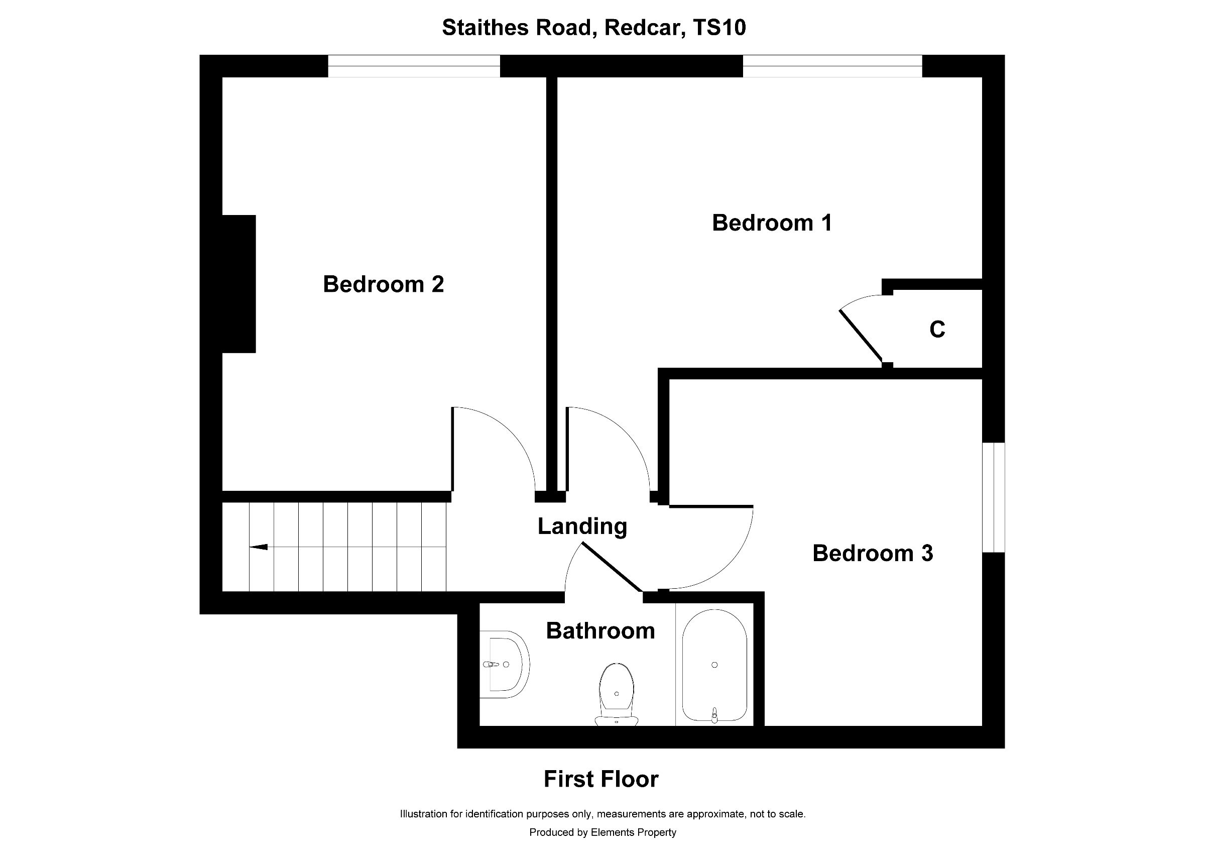 3 bed semi-detached house for sale in Staithes Road, Redcar - Property floorplan