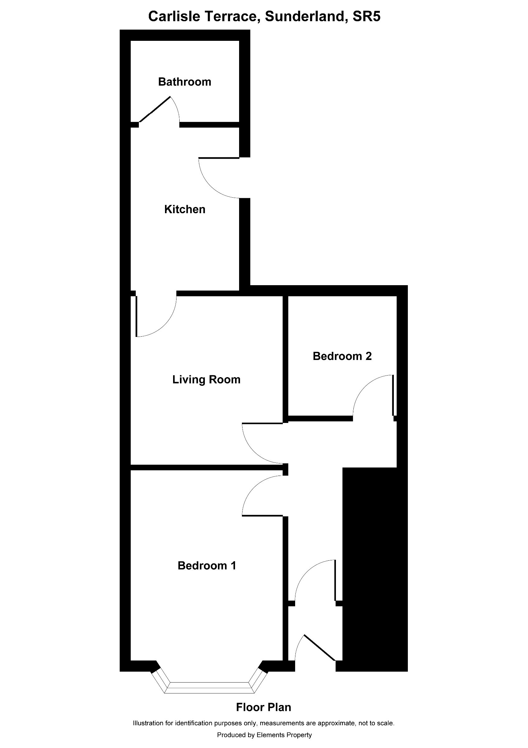 2 bed flat for sale in Carlisle Terrace, Sunderland - Property floorplan