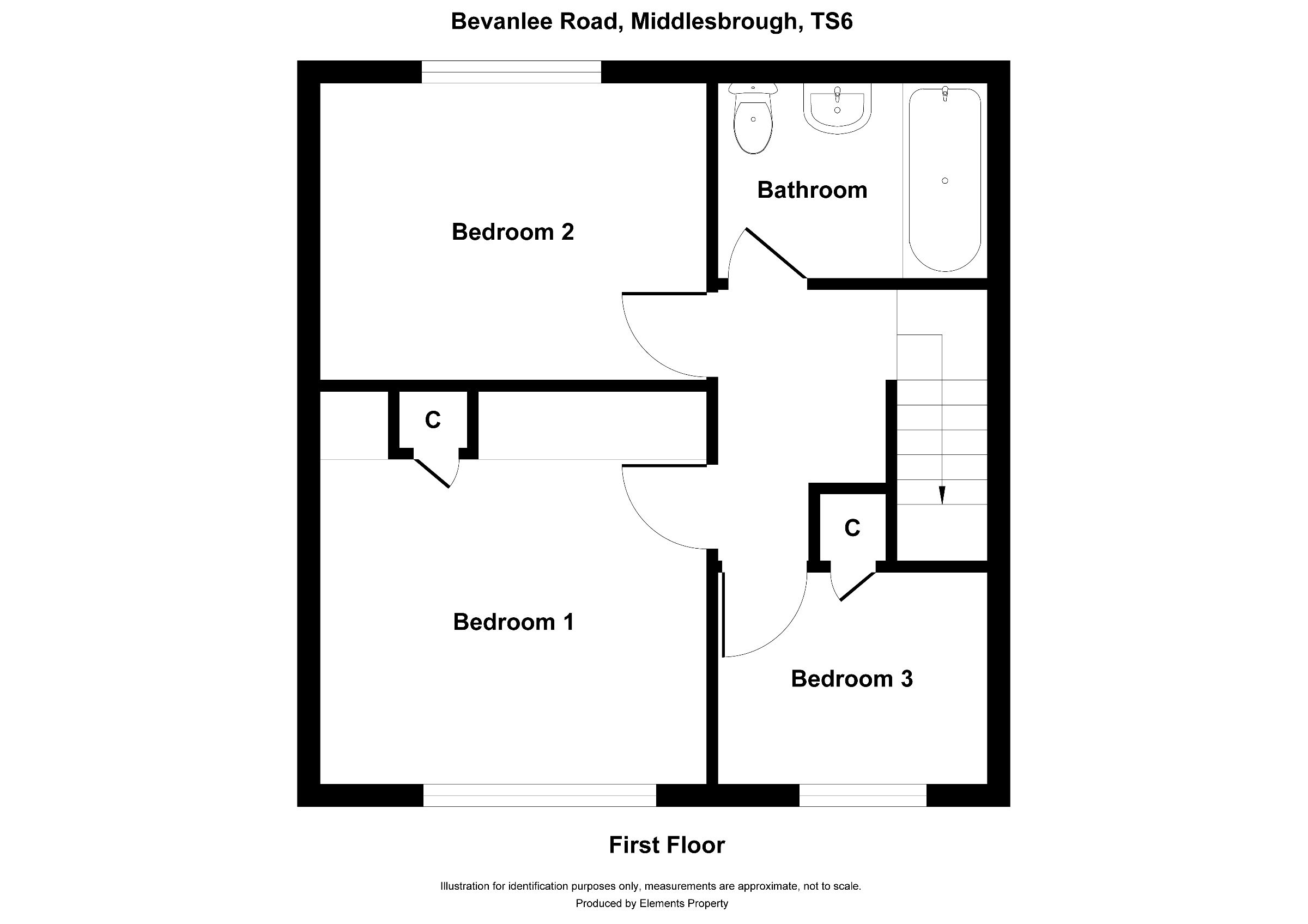 3 bed semi-detached house for sale in Bevanlee Road, Middlesbrough - Property floorplan