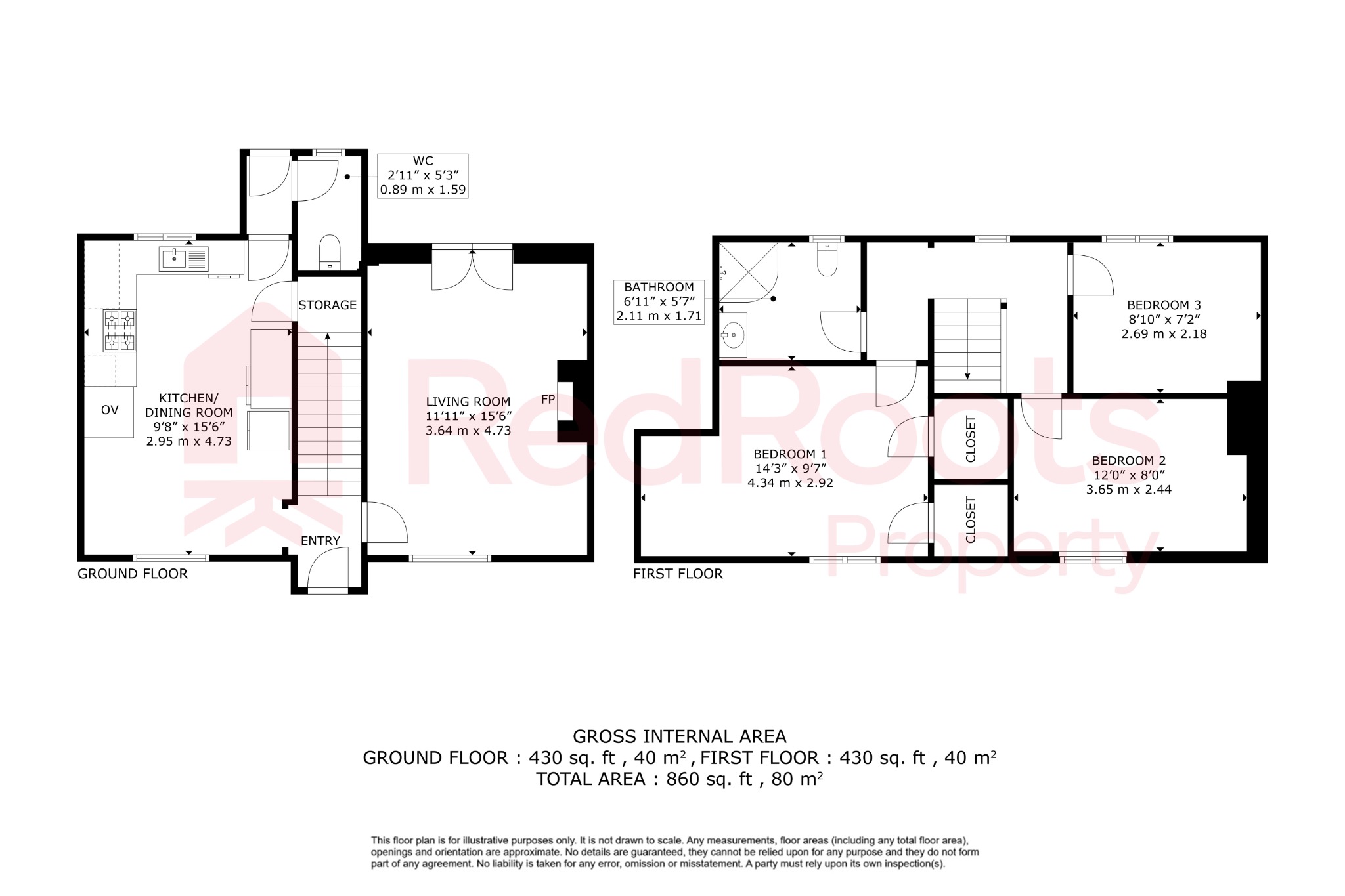 3 bed terraced house for sale in Streethouse, Pontefract, West Yorkshire, WF7 - Property floorplan