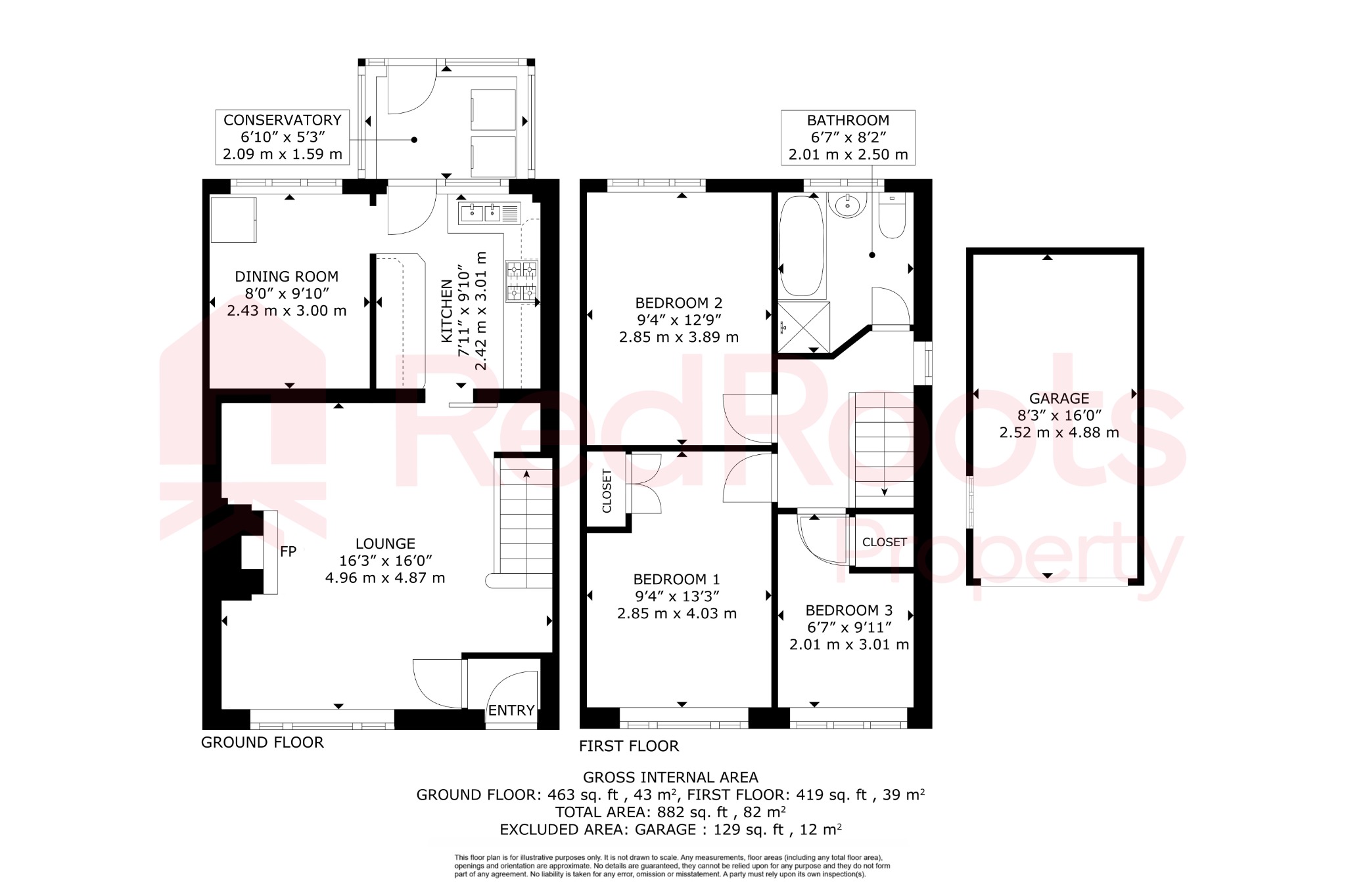 3 bed semi-detached house for sale in Featherstone, Pontefract, West Yorkshire, WF7 - Property floorplan