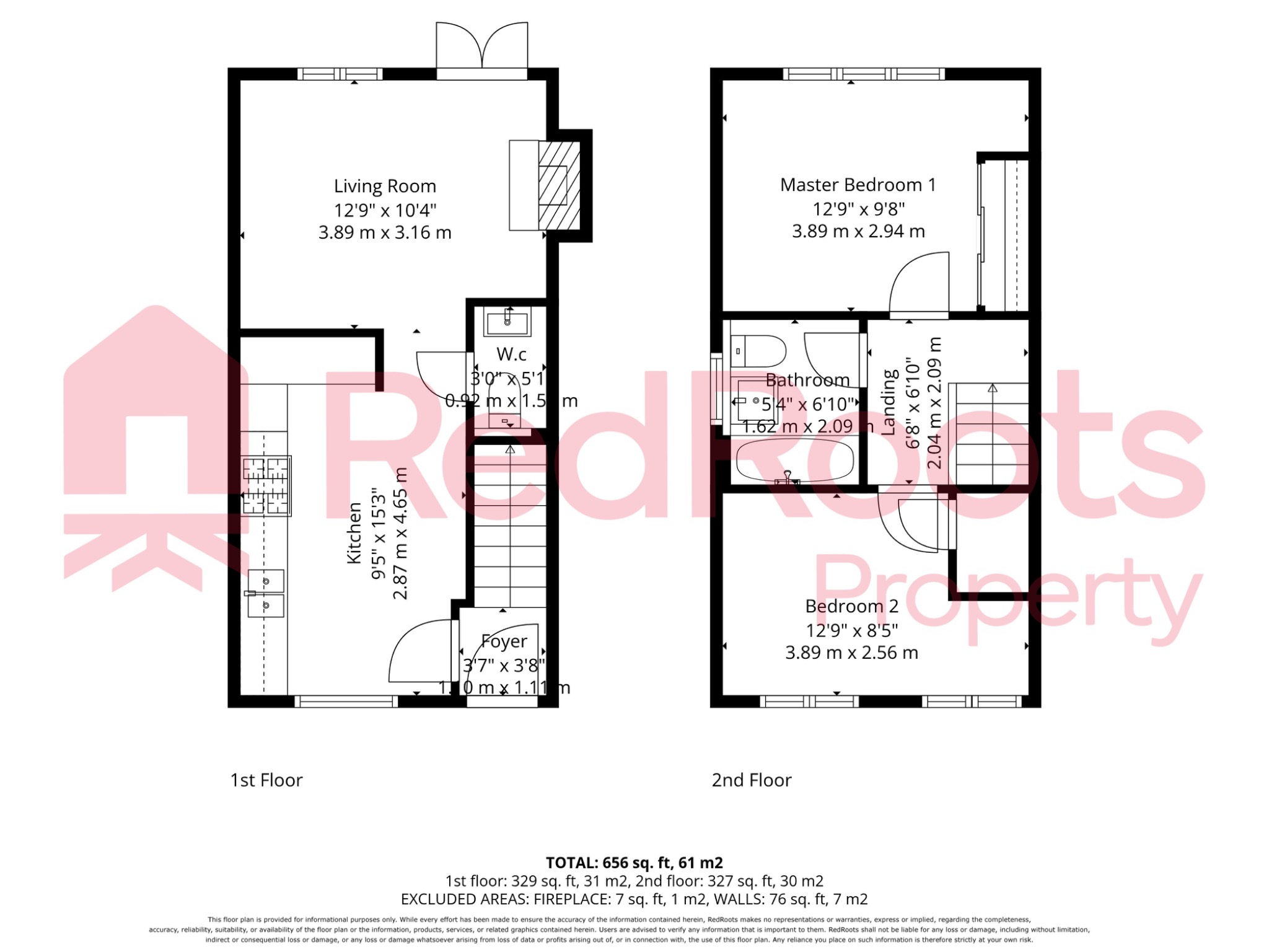 2 bed town house for sale in Kingfisher Drive, Mexborough, S64 - Property floorplan
