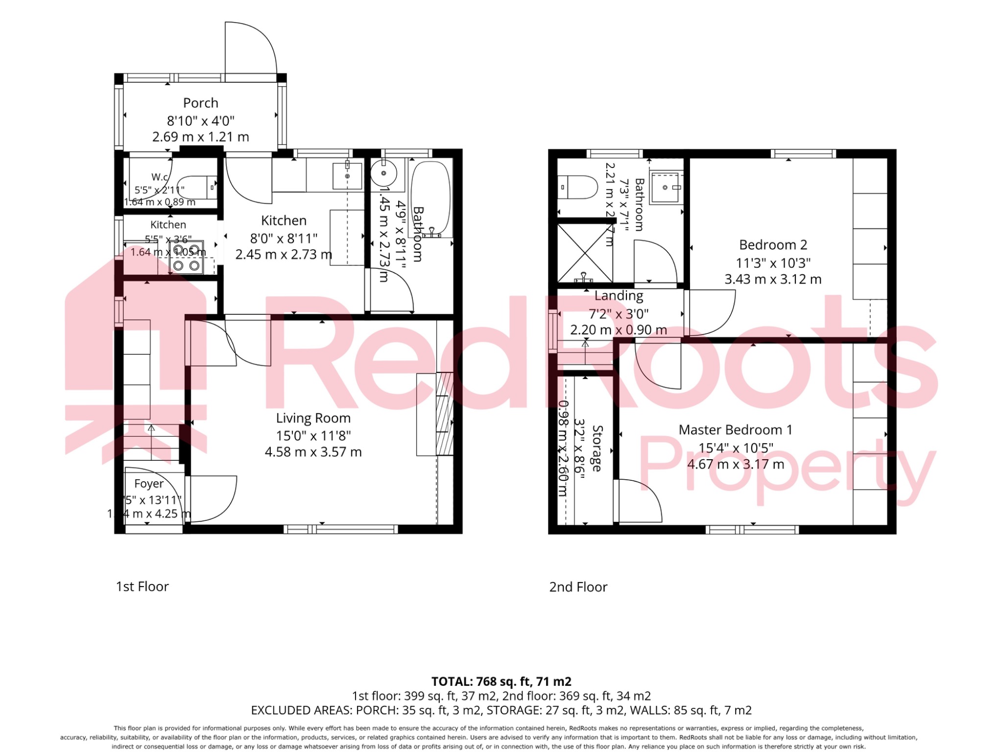 2 bed semi-detached house for sale in Crookesbroom Lane, Hatfield, Doncaster, DN7 - Property floorplan