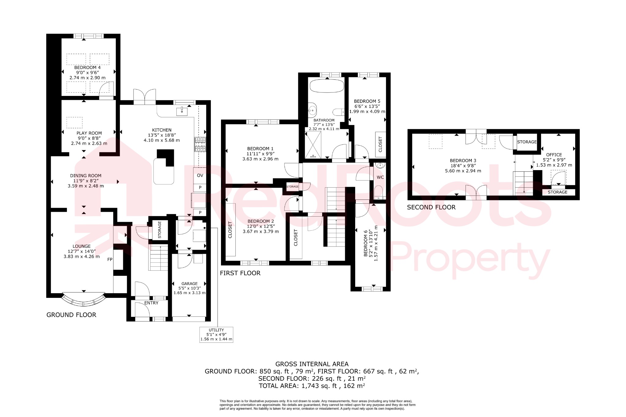 6 bed semi-detached house for sale in Cromwell Drive, Sprotbrough, DN5 - Property floorplan
