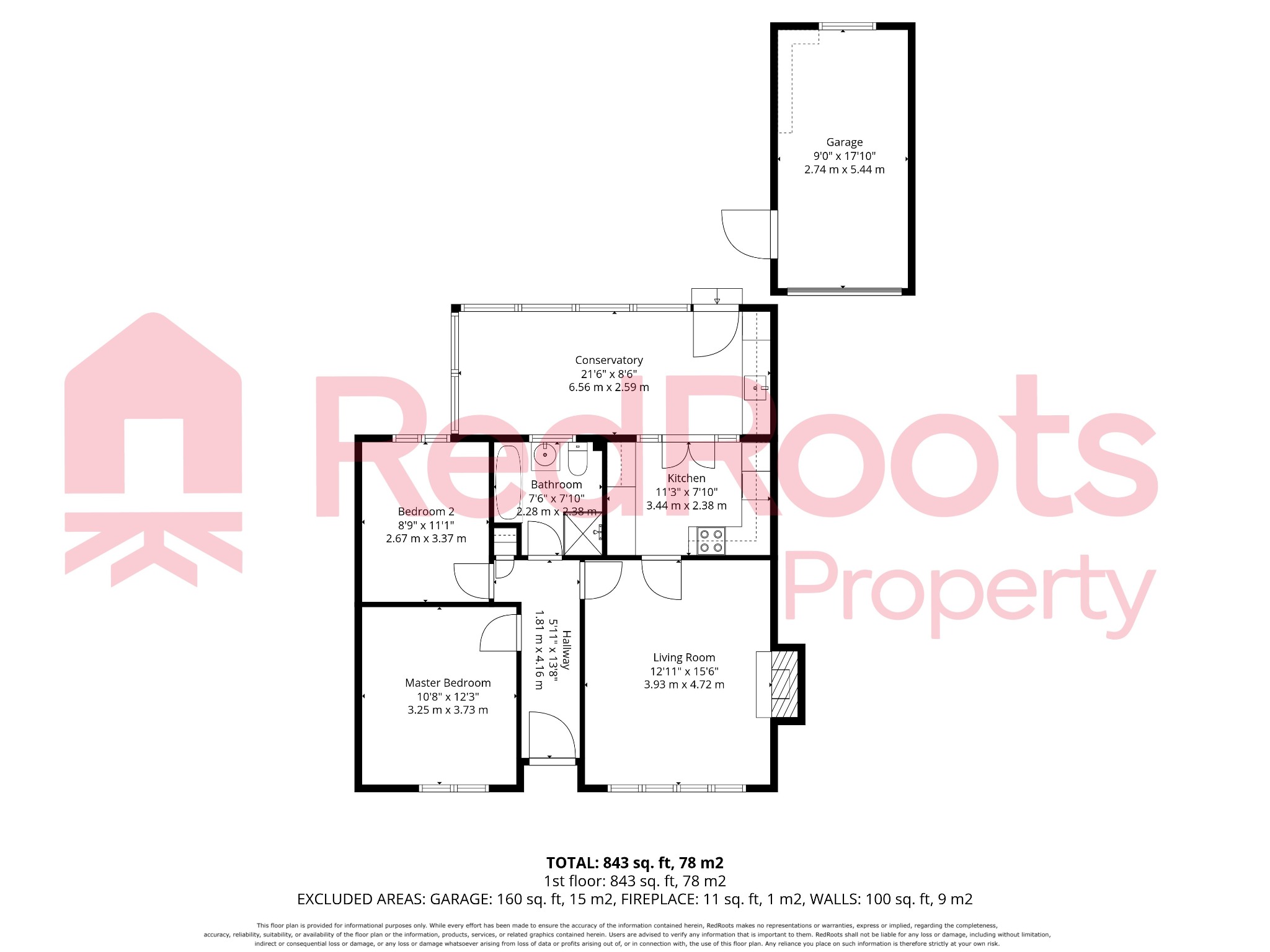 2 bed detached bungalow for sale in Rye Croft, Conisbrough, Doncaster, South Yorkshire, DN12 2BD - Property floorplan