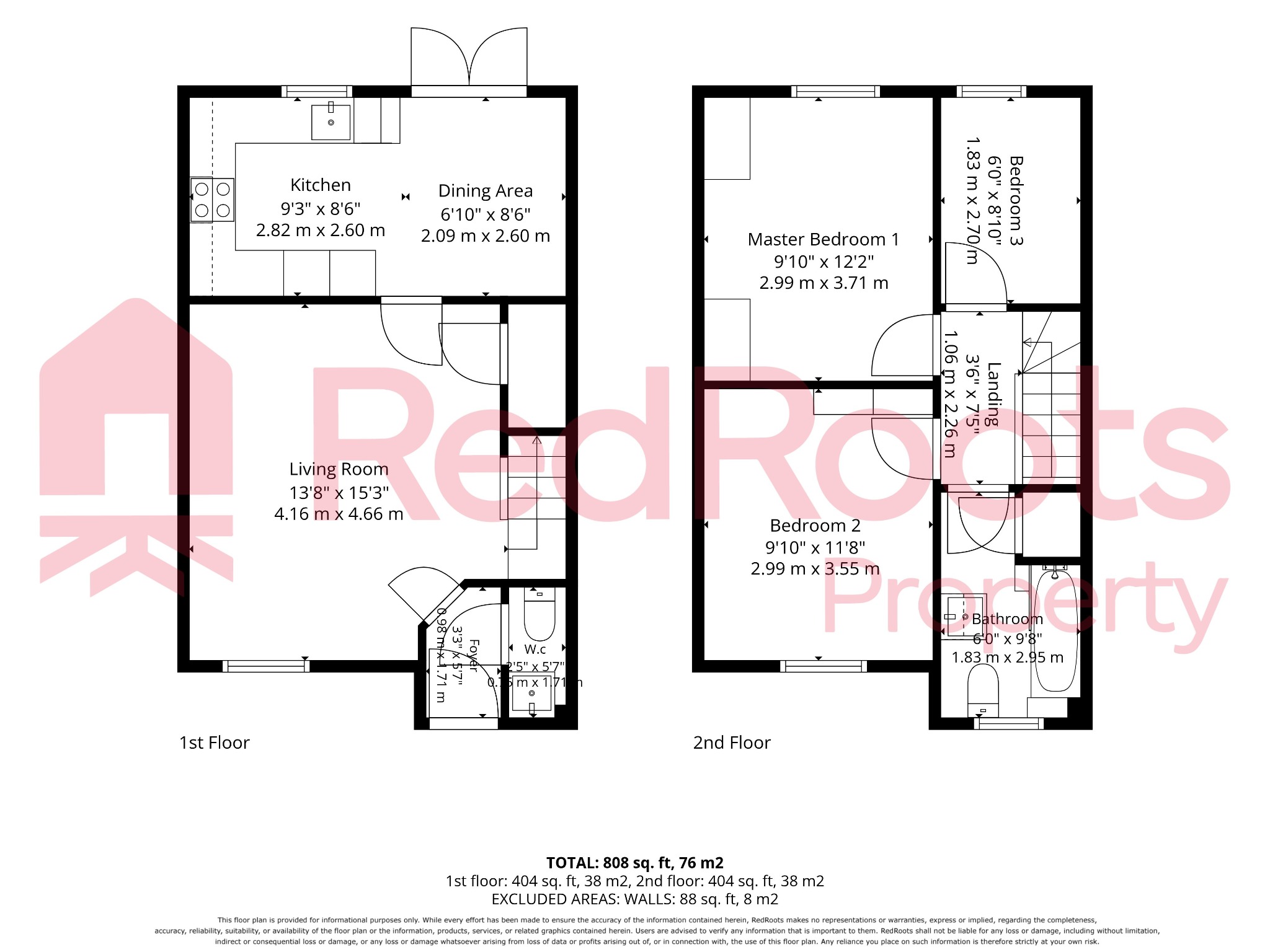 3 bed semi-detached house for sale in Farleigh Drive, Harworth, Doncaster, South Yorkshire, DN11 8SW - Property floorplan