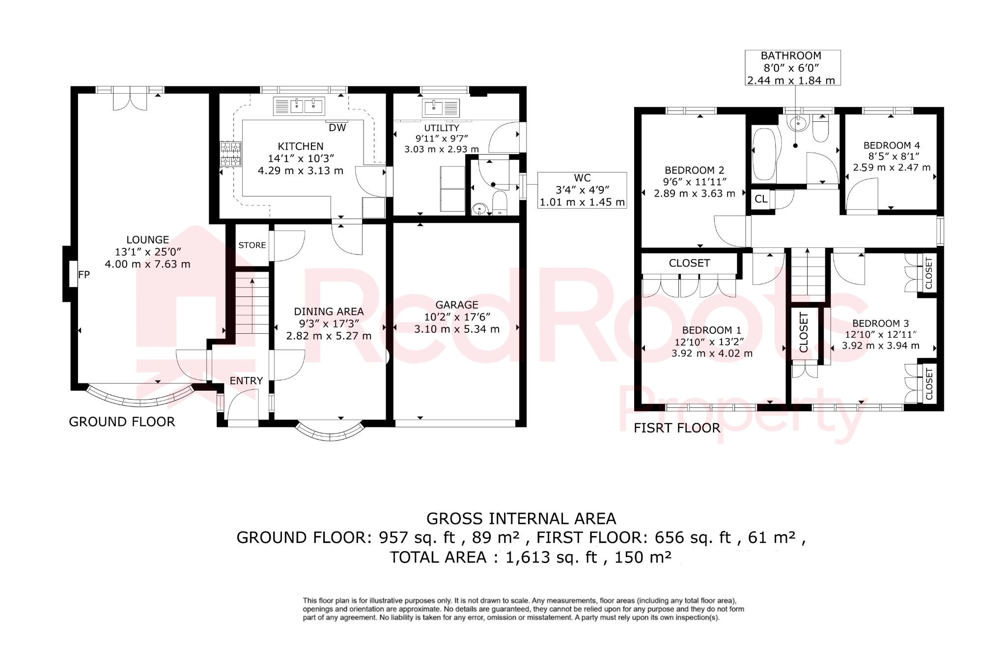 4 bed detached house for sale in Clifton Drive, Sprotbrough, Doncaster, DN5 - Property floorplan