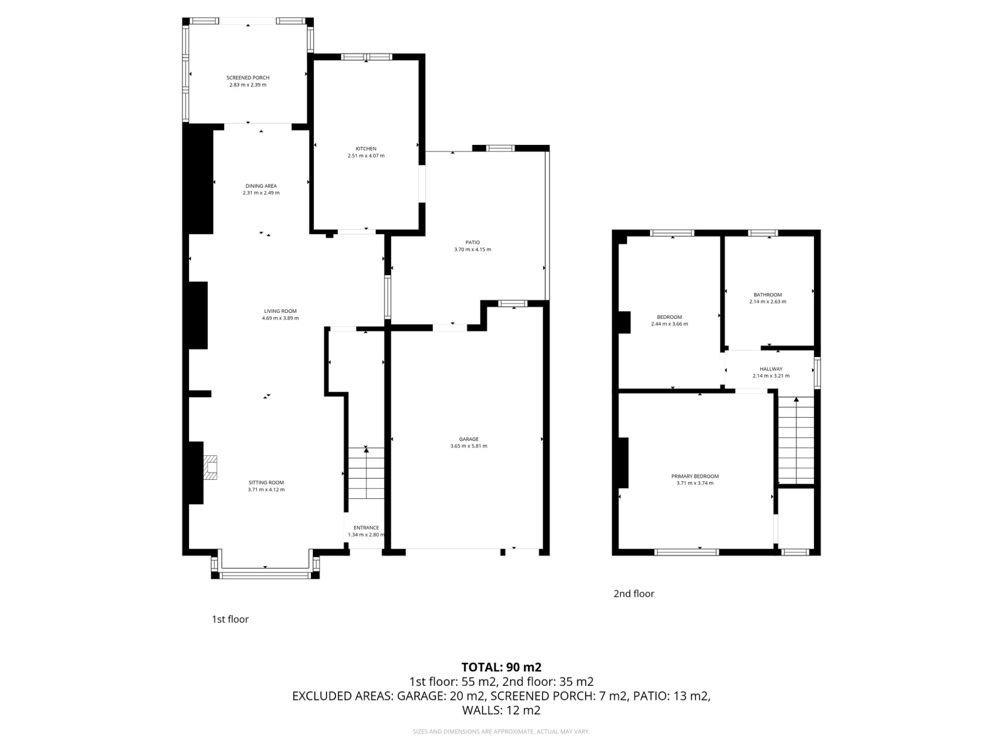 2 bed semi-detached house for sale in Low Road West, Warmsworth, Doncaster, South Yorkshire, DN4 - Property floorplan