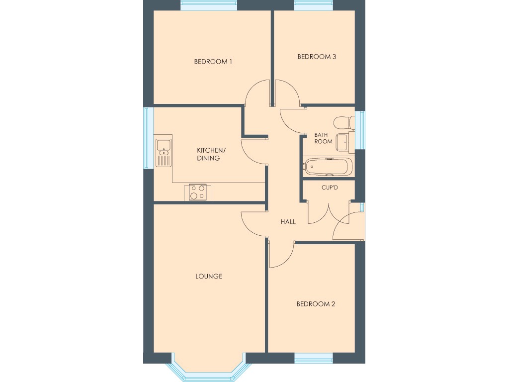 3 bed detached bungalow for sale in The Viscount, Treetops II, Off Swann Road, South Kirkby, WF9 - Property floorplan