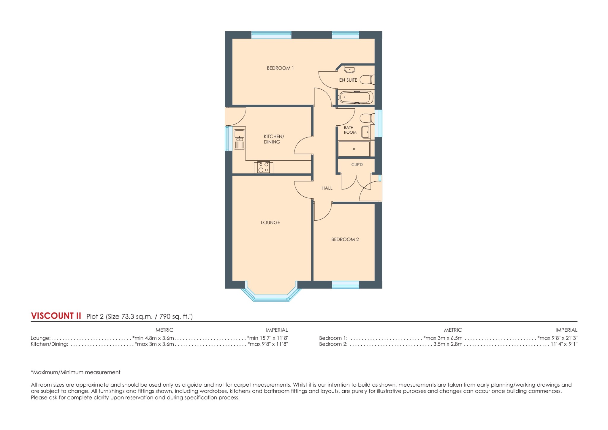3 bed detached bungalow for sale in The Viscount, Treetops II, Off Swann Road, South Kirkby, WF9 - Property floorplan