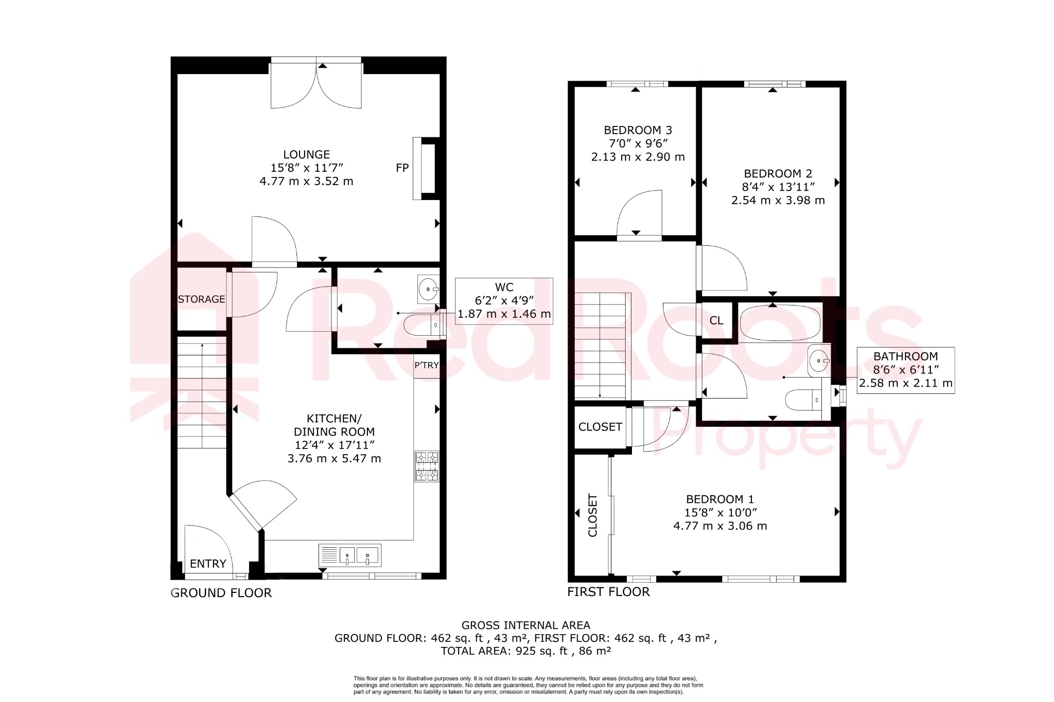 3 bed semi-detached house for sale in Pegasus Way, Balby, Doncaster, South Yorkshire, DN4 8DY - Property floorplan