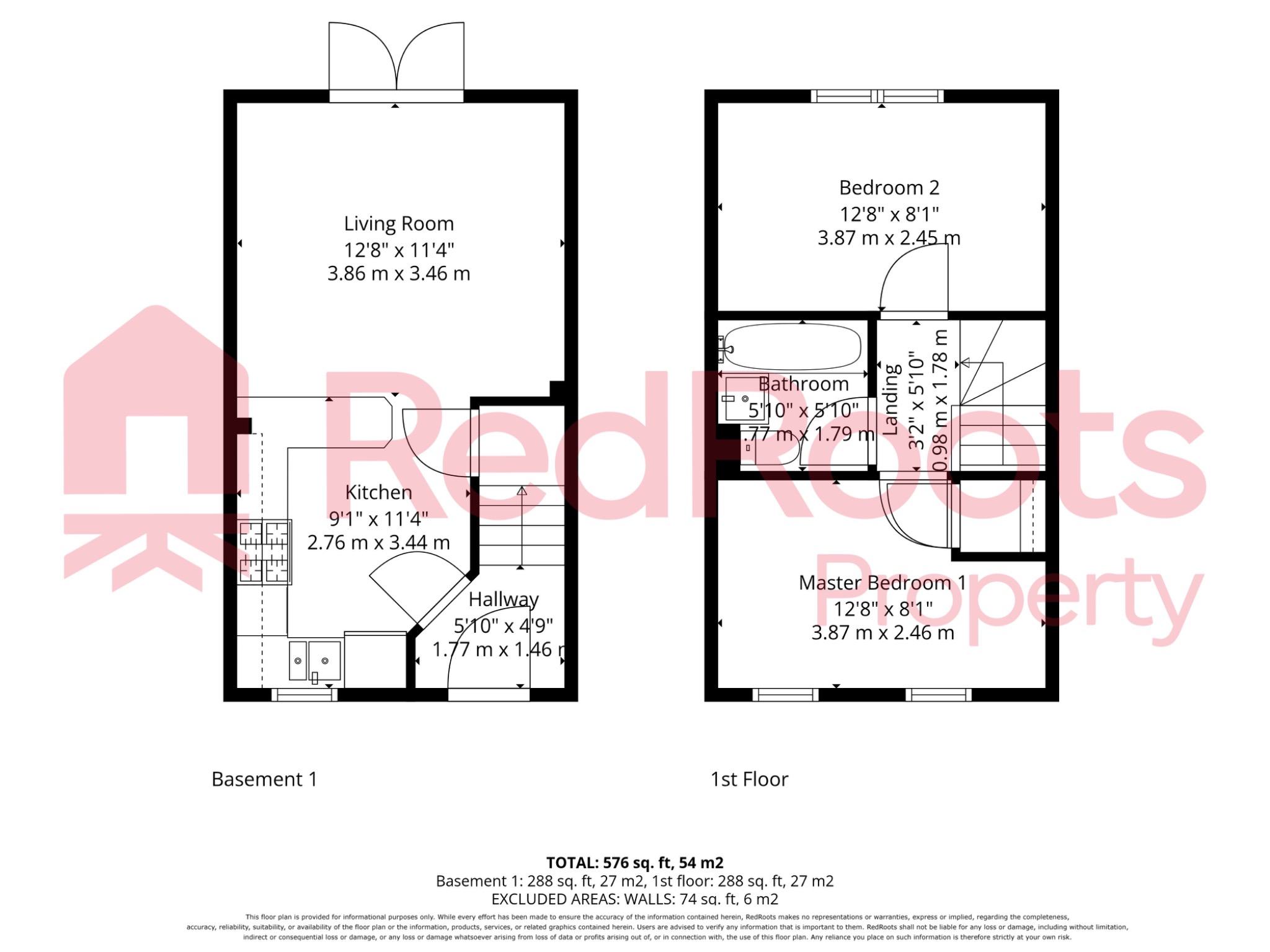 2 bed terraced house for sale in Dominion Road, Doncaster, South Yorkshire, DN5 - Property floorplan