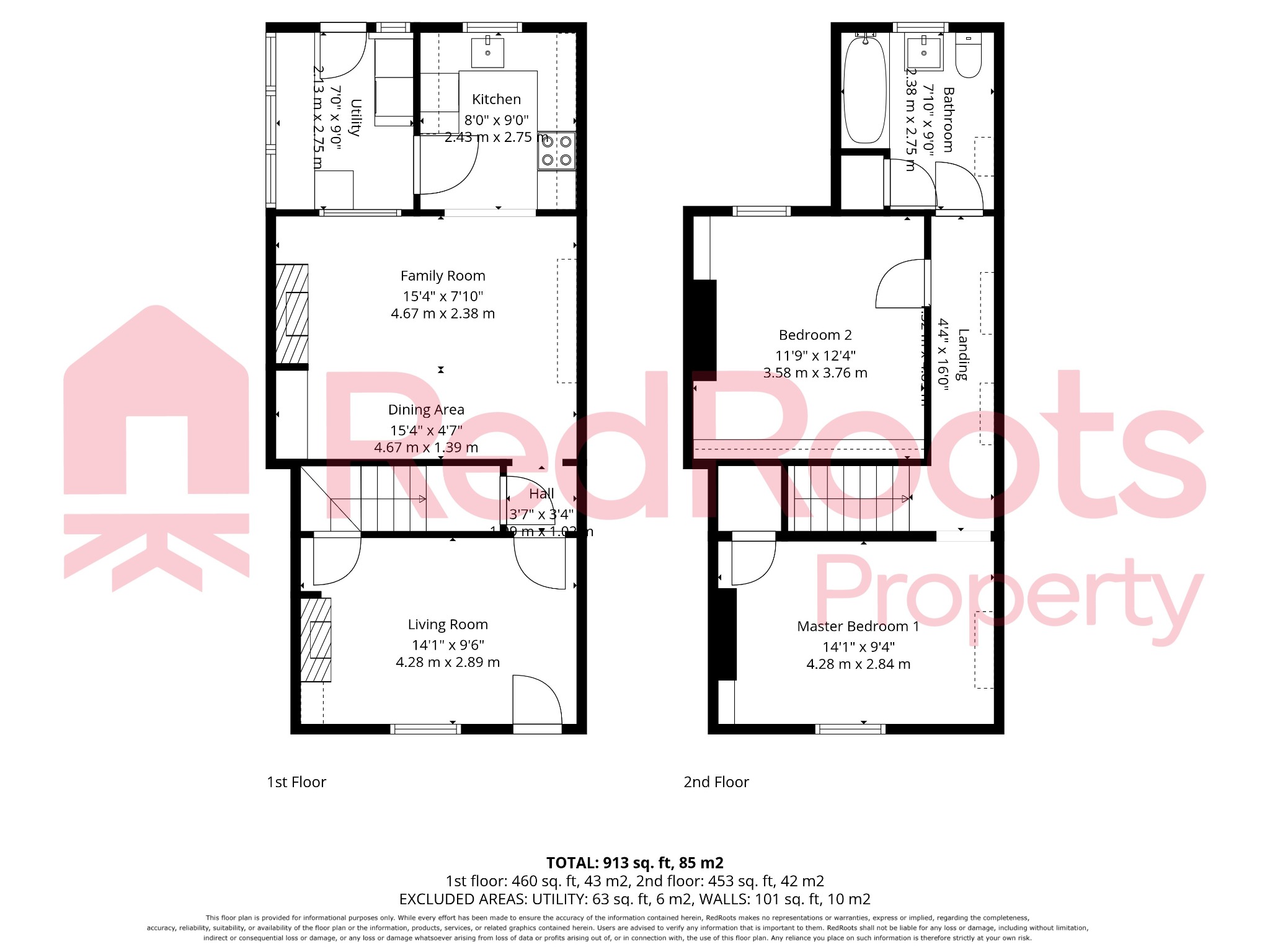 2 bed terraced house for sale in Grange Lane, Barnsley, S71 5AA - Property floorplan