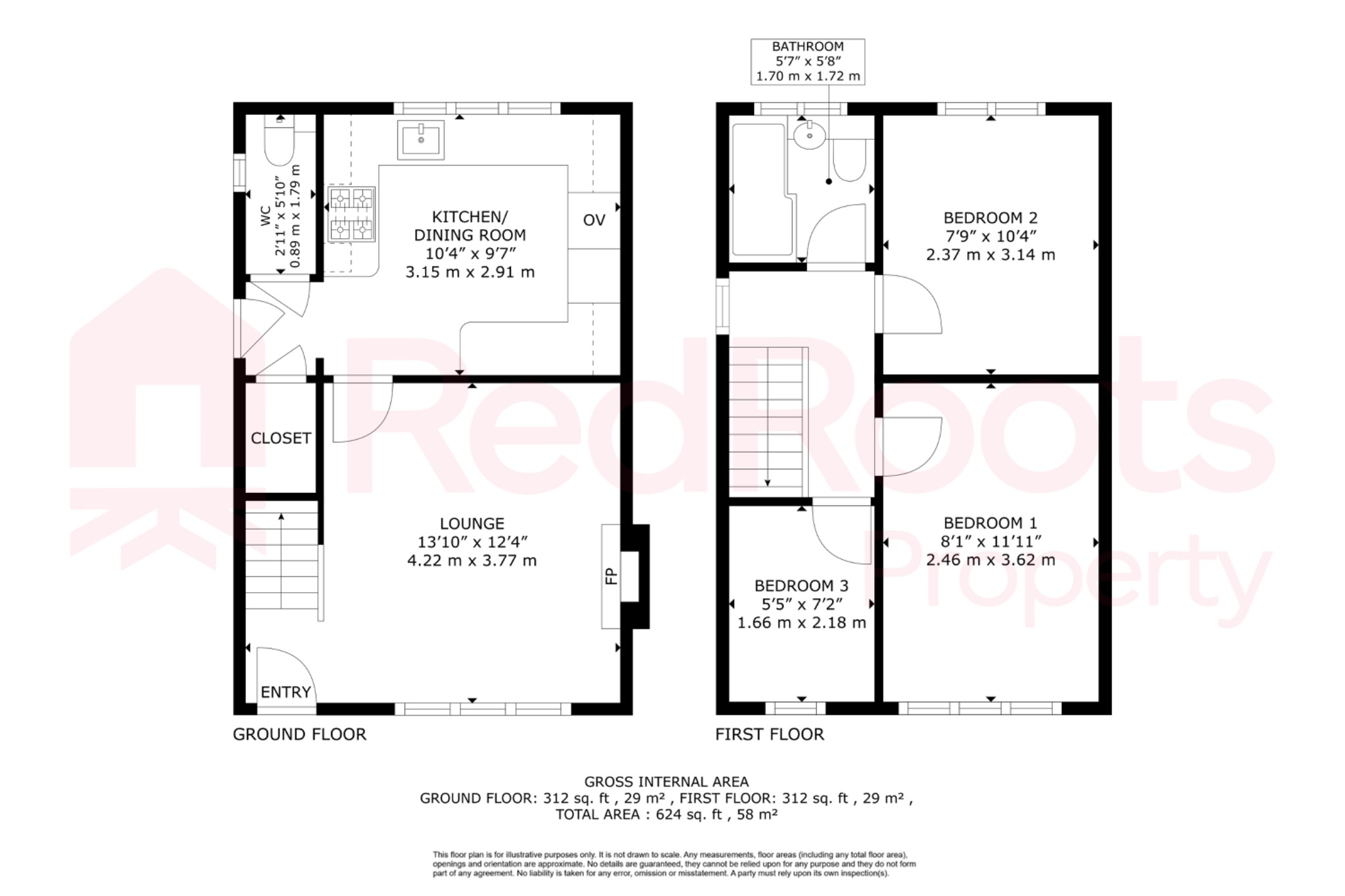 3 bed semi-detached house for sale in Old Mill Close, Hemsworth, WF9 - Property floorplan