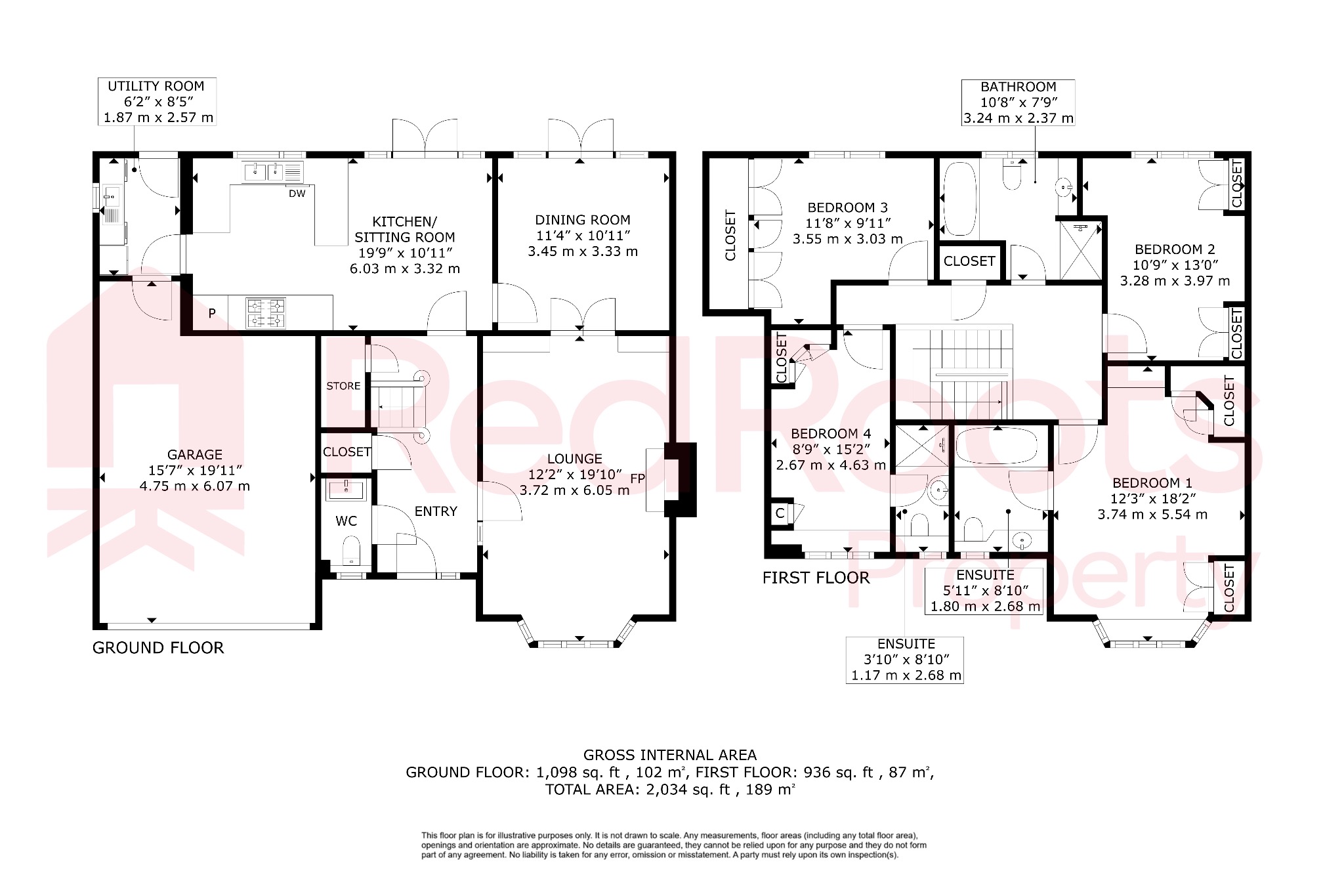 4 bed detached house for sale in Roe Croft Close, Sprotbrough, Doncaster, South Yorkshire, DN5 - Property floorplan
