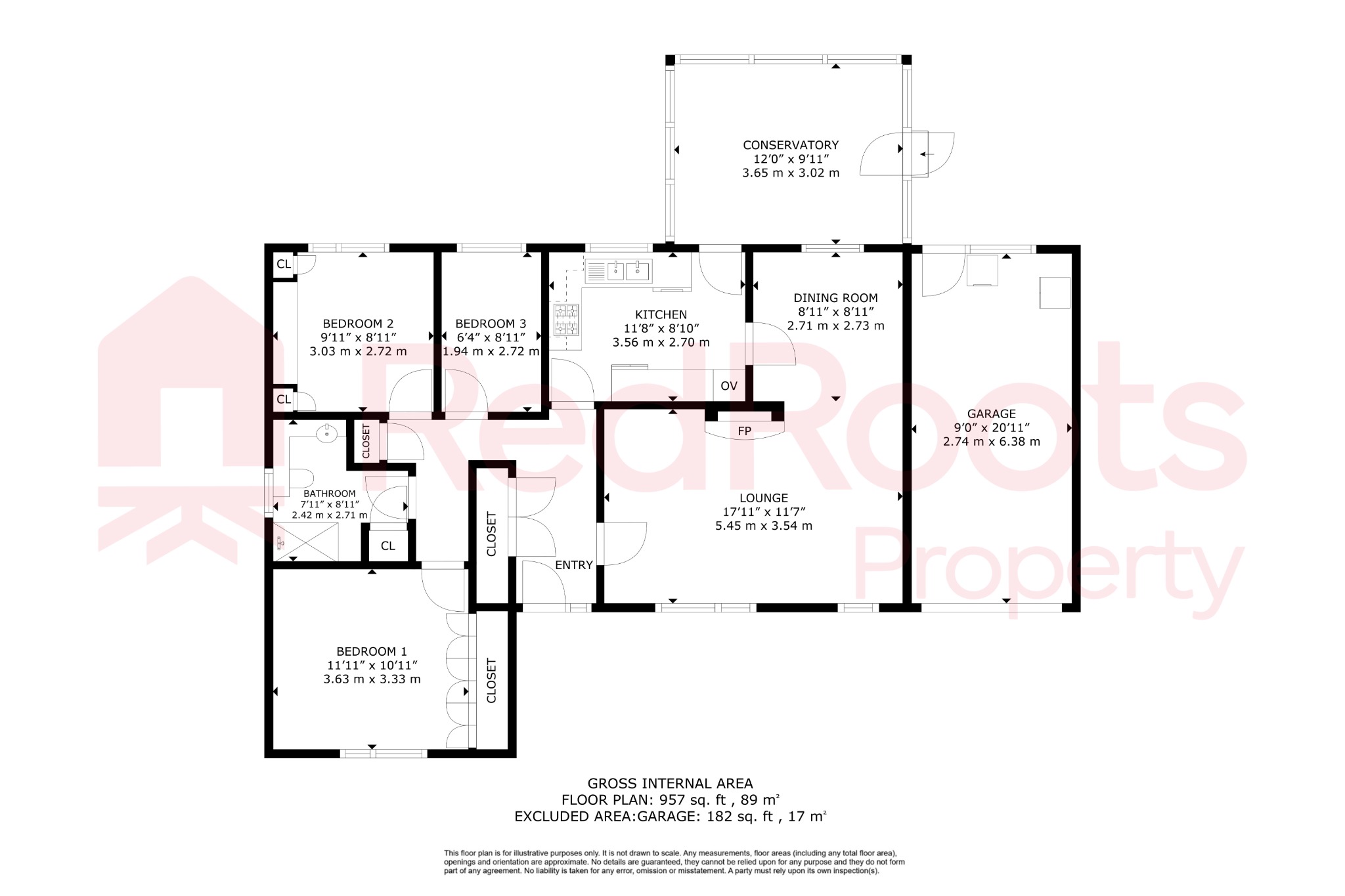 3 bed detached bungalow for sale in Sprotbrough, Doncaster, South Yorkshire, DN5 - Property floorplan